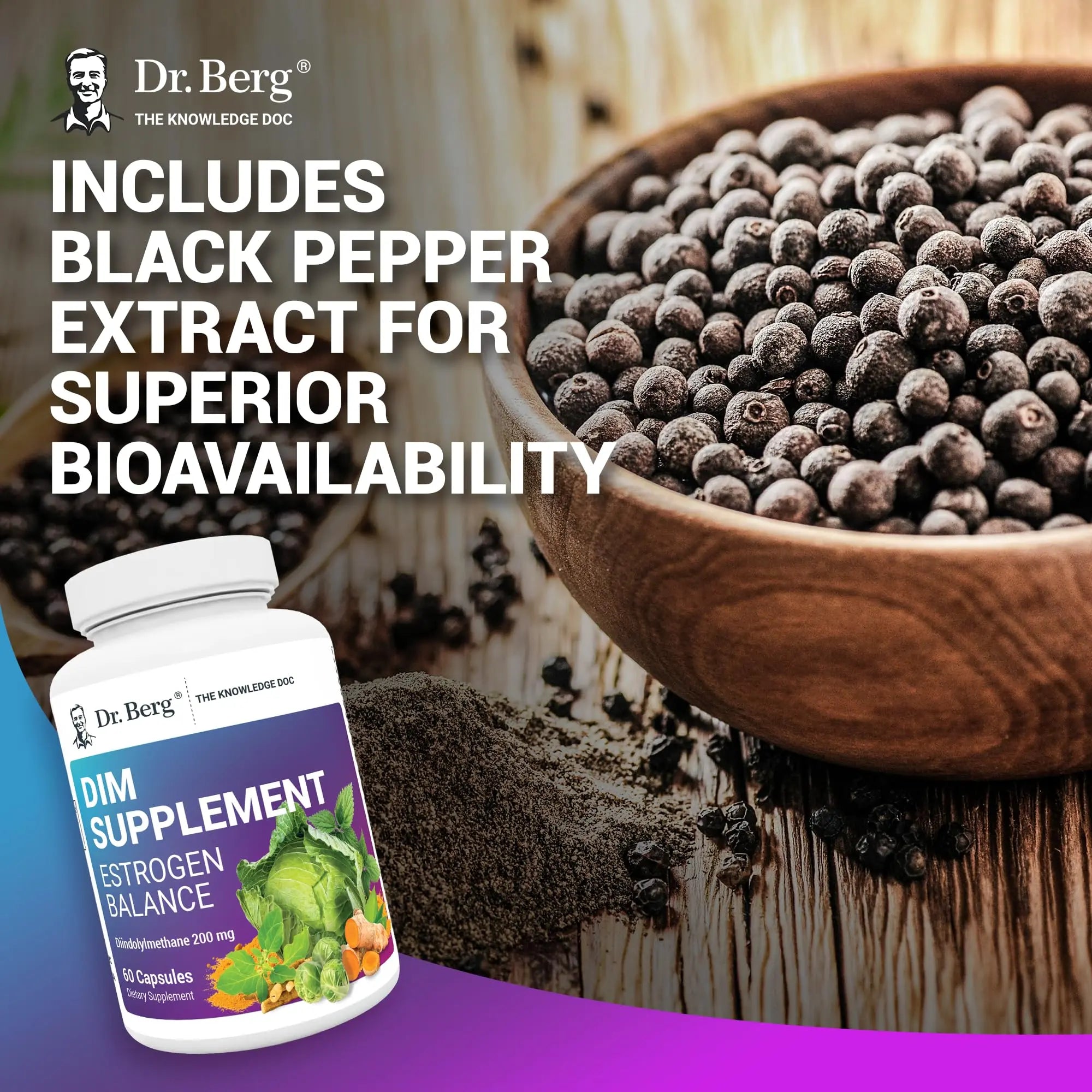 Dr. Berg DIM Supplement Estrogen Balance - Original Estrogen Supplement for Women with Diindolylmethane Dr. Berg Nutritionals Au supplements