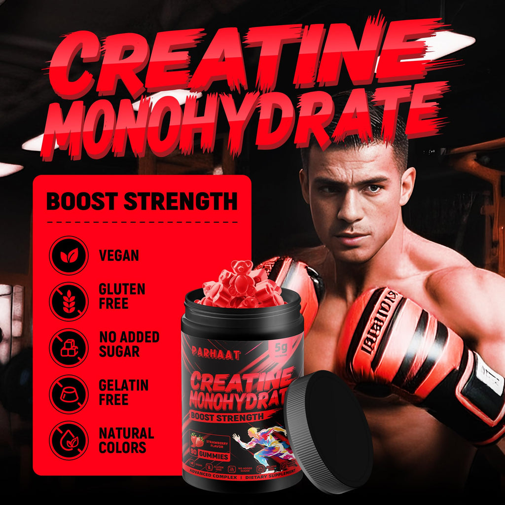 NSF Certified Creatine Gummy - Creatine Monohydrate Gummies 5g for Men & Women - Boost Focus,Strength, and Endurance, Vegan, Gluten-Free, Non-GMO, 2.5 Gram Creatine