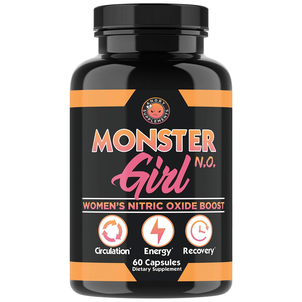 Angry Supplements Monster Girl N.O. Women’s Nitric Oxide Booster Capsules, Boost Energy Angry Supplements Au supplements