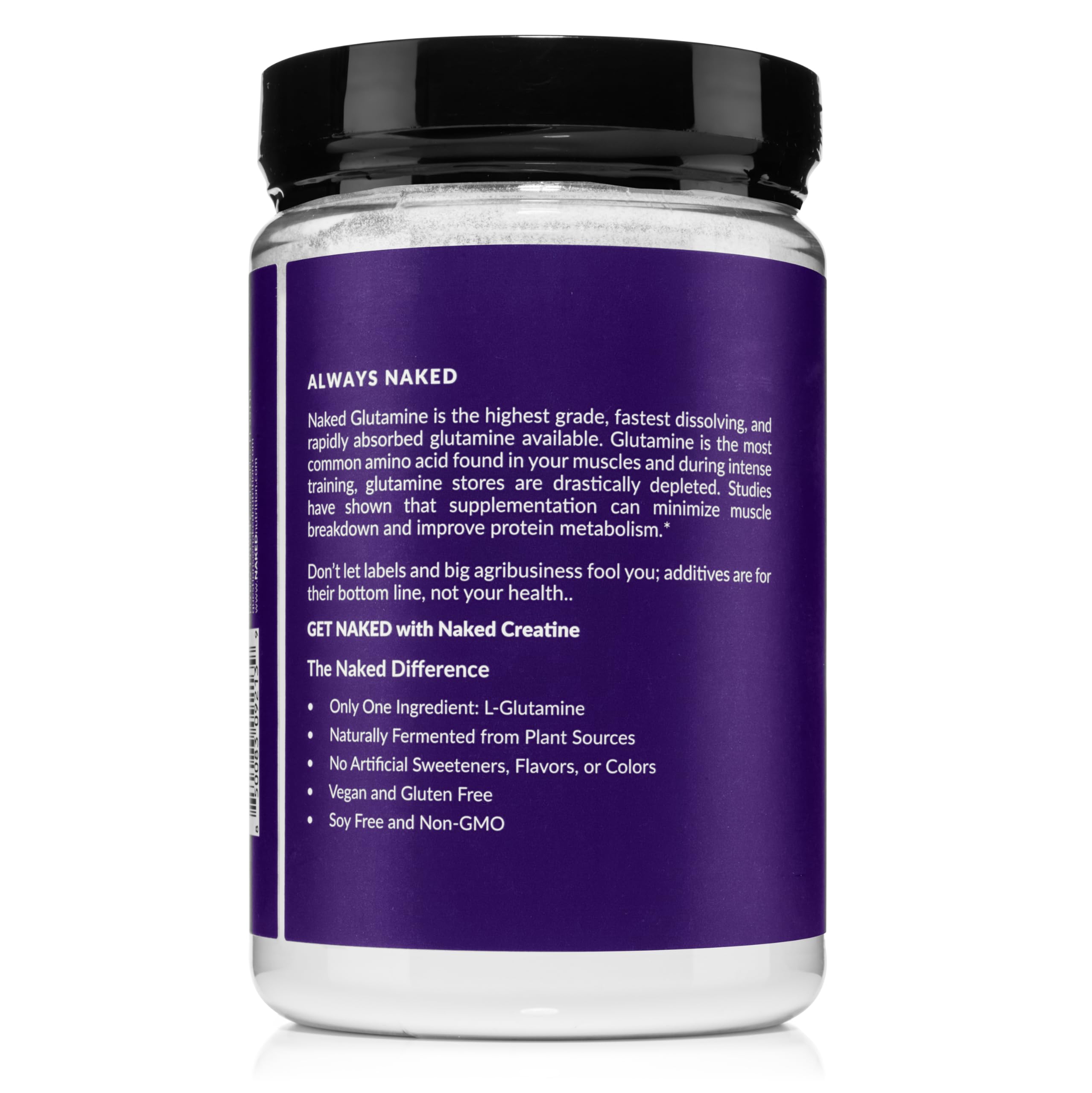 Pure L-Glutamine Made in The USA - 100 Servings - 500g, 1.1lb Bulk, Vegan, Non-GMO, Gluten and Soy Free. Minimize Muscle Breakdown & Improve Protein Synthesis. No Additives