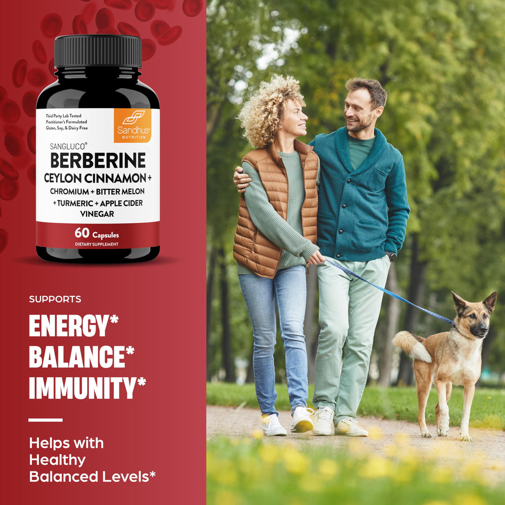 Blood Sugar Support Complex Supplement | Supports Healthy Blood Sugar Levels Already Within Normal Range | With Berberine, Cinnamon, Chromium, Turmeric