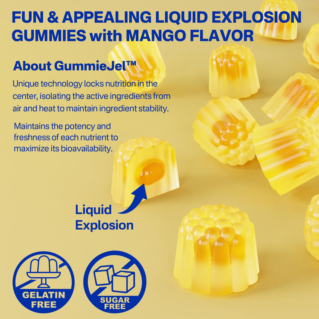 Vegan Omega-3 Gummies 1000mg + Turmeric - Omega 3 Fish Oil Alternative for Adults - Algae DHA 600mg & EPA 300mg