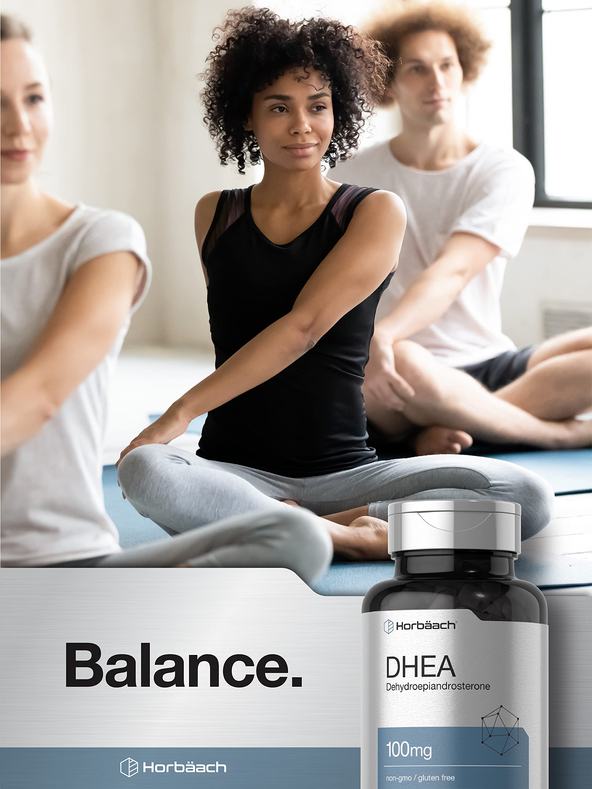 DHEA 100mg | 200 Capsules | Non-GMO, Gluten Free Supplement | by Horbaach Horbäach Au supplements