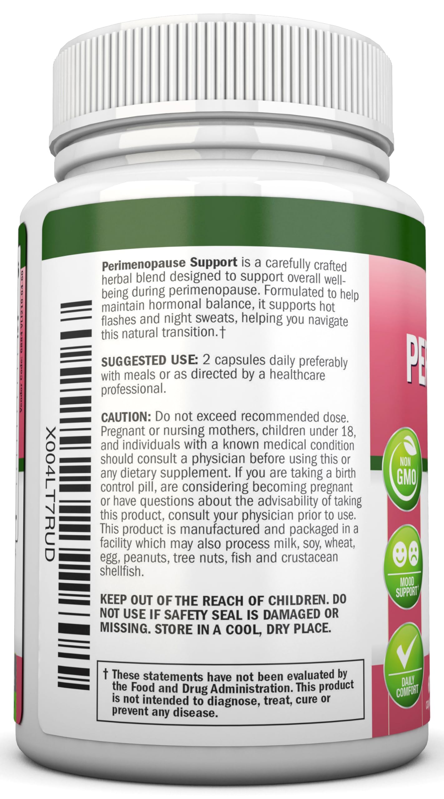 NutriONN Perimenopause Supplement for Women - Natural Support for Hot Flashes & Night Sweats - Improved Mood & Sleep - 11 Herbal Ingredients with Black Cohosh & Red Clover - Hormone Balance - Non-GMO NutriONN Au supplements