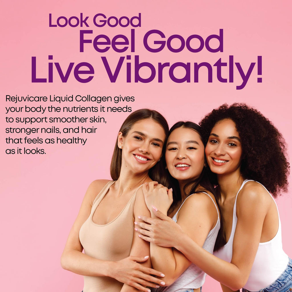 Rejuvicare Liquid Collagen Beauty Formula with Amino Acids, Protein and Biotin, Delicious Grape Flavor, Purple 16 oz ,32 servings