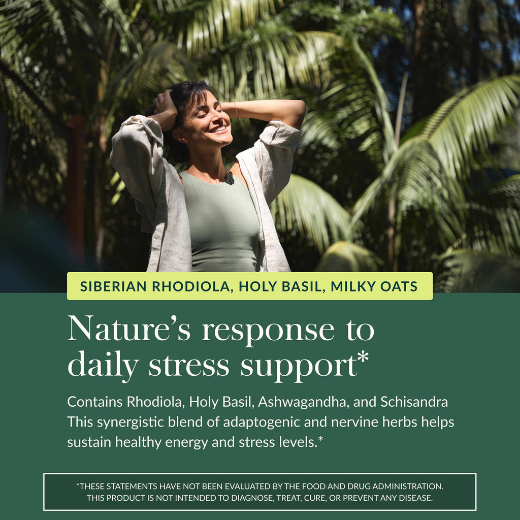 Gaia Herbs Adrenal Health Daily Support - Herbal Supplement with Ashwagandha, Holy Basil & Schisandra - Help Maintain Healthy Energy & Stress Levels* - 60 Vegan Liquid Phyto-Caps (30 Servings) Gaia Herbs Au supplements