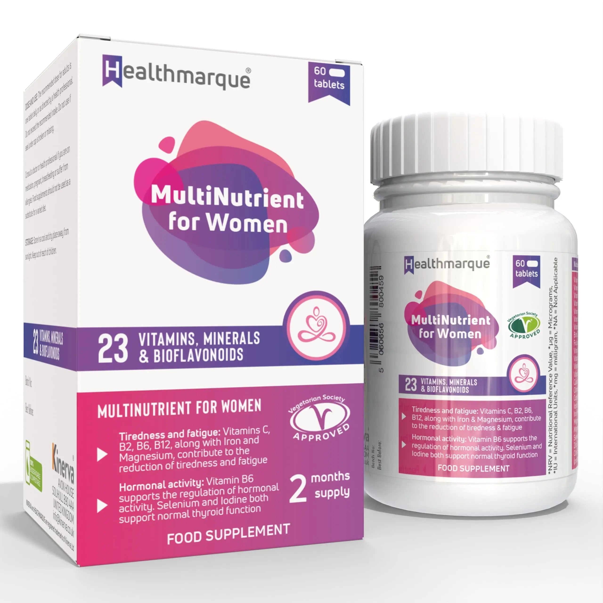 Premium Daily Multivitamin Tablets for Women - 23 Essential Vitamins, Minerals & Bioflavonoids Healthmarque Au supplements