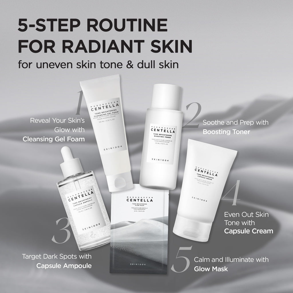 SKIN1004 Tone Balancing Capsule Ampoule, Niacinamide & Centella Serum for Face, Korean Hydrating Facial Serum for Unevne Skin Tone