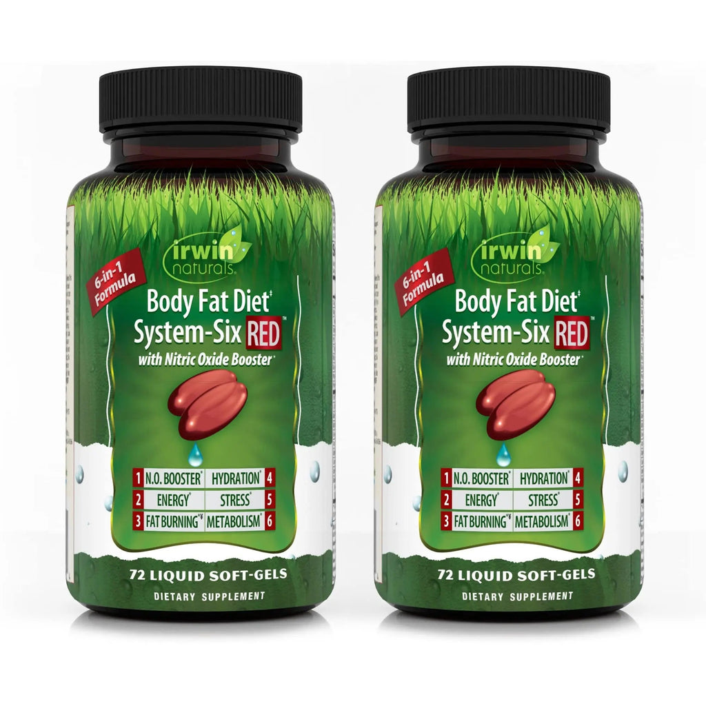 Irwin Naturals Body Fat Diet System-Six RED - 72 Liquid Soft-Gels, Pack of 2 - 6-in-1 Formula Irwin Naturals Au supplements