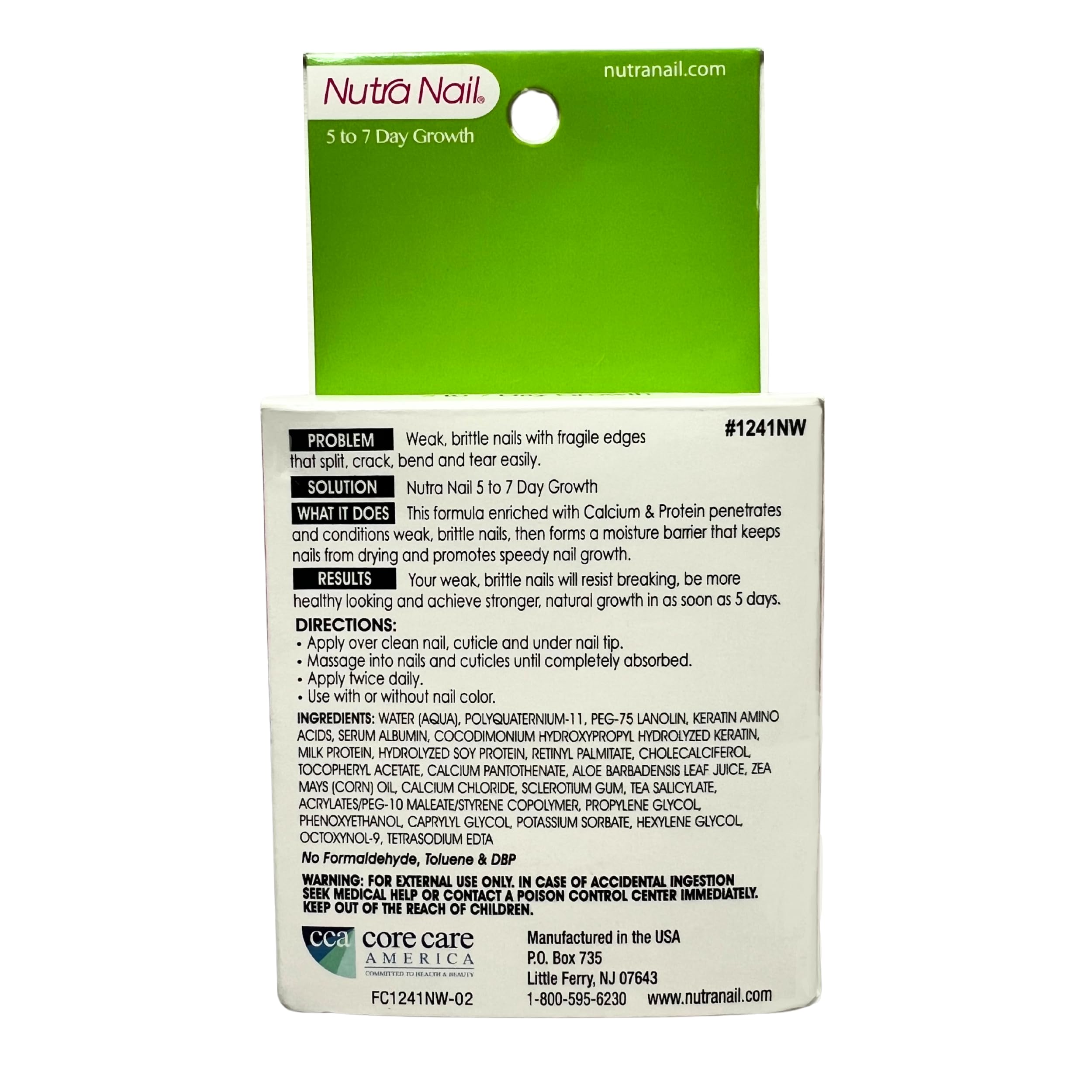 Nutra Nail 5 to 7 Day Growth Treatment - Fast Keratin Nail Hardener & Nail Strengthener for Thin Nails, Brittle & Damaged (0.47 Fl Oz)