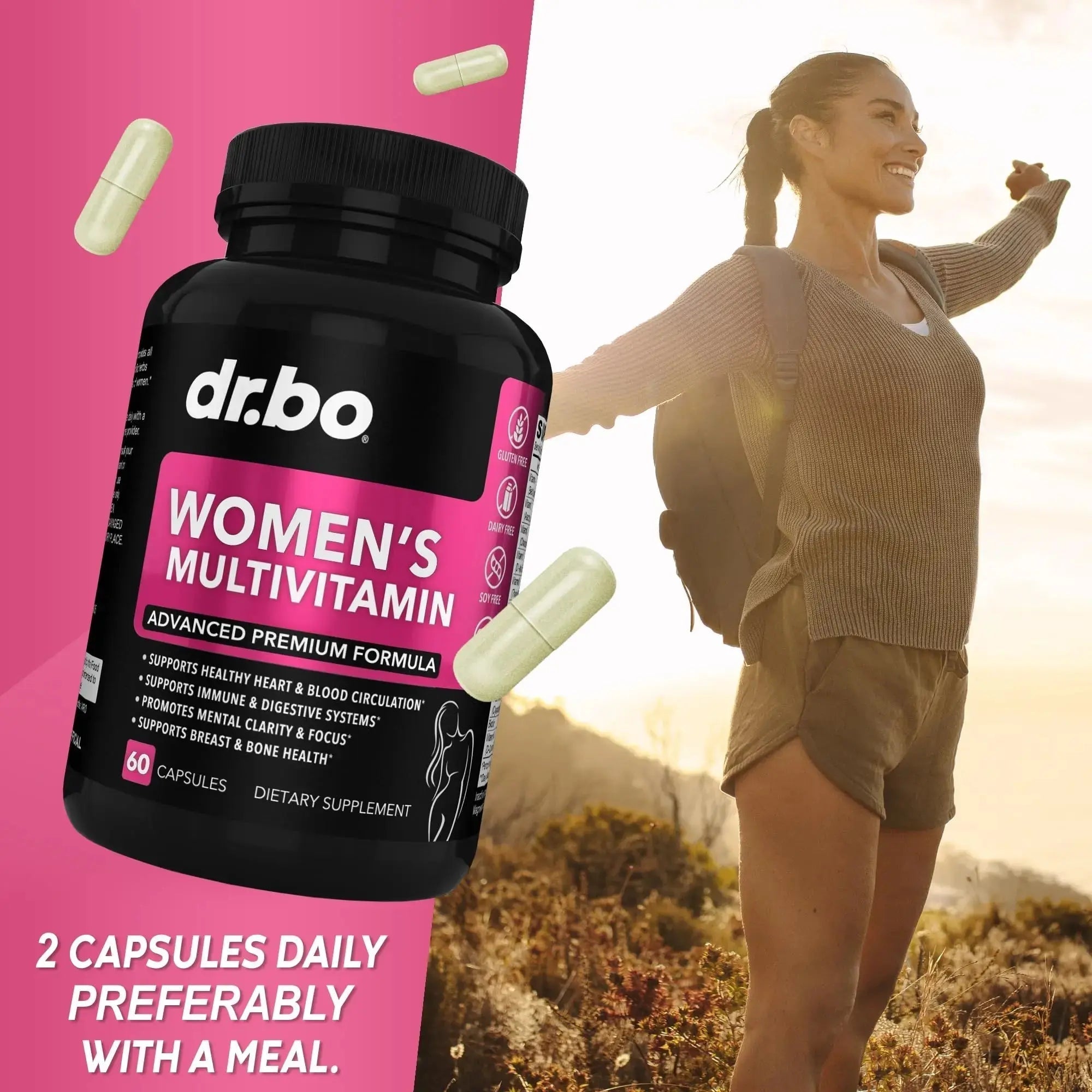Womens Multivitamin - Natural Daily Multi Vitamins for Women - Womans Energy Vitamin DR. BO Au supplements