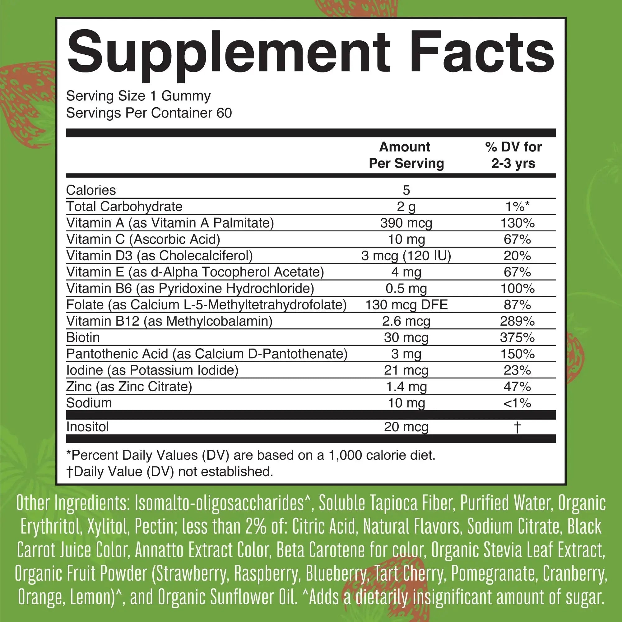 MaryRuth Organics Sugar Free Vitamin Gummies for Kids Age 2 | 2 Month Supply Multivitamin with Vitamin C, D3, Zinc | 1 Gummy Per Day | Toddler Vitamins MaryRuth Organics Au supplements