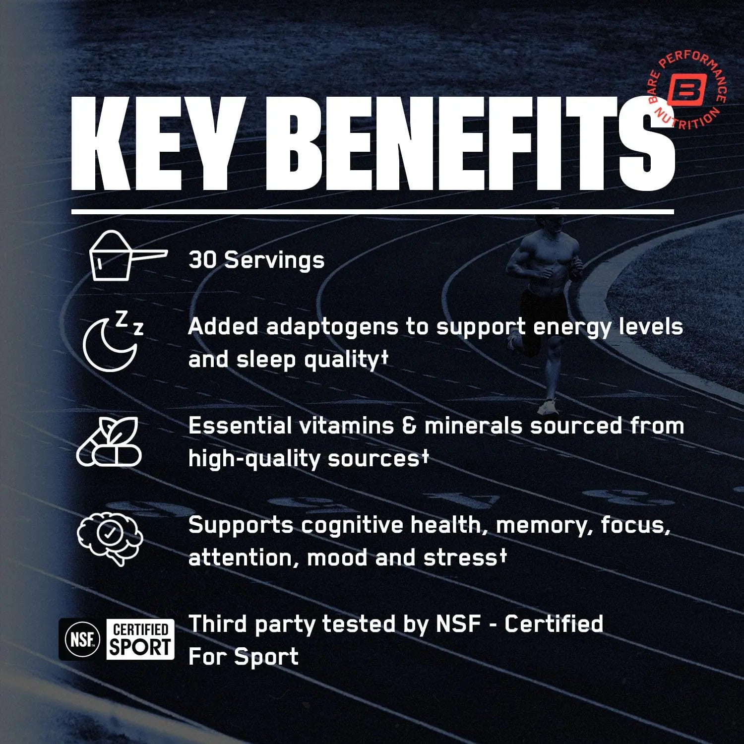 BARE PERFORMANCE NUTRITION, BPN Strong Multi-Vitamin, Foundational Health, Improved Mood and Sleep, Adaptogens, Improved Cognitive Health BARE PERFORMANCE NUTRITION Au supplements