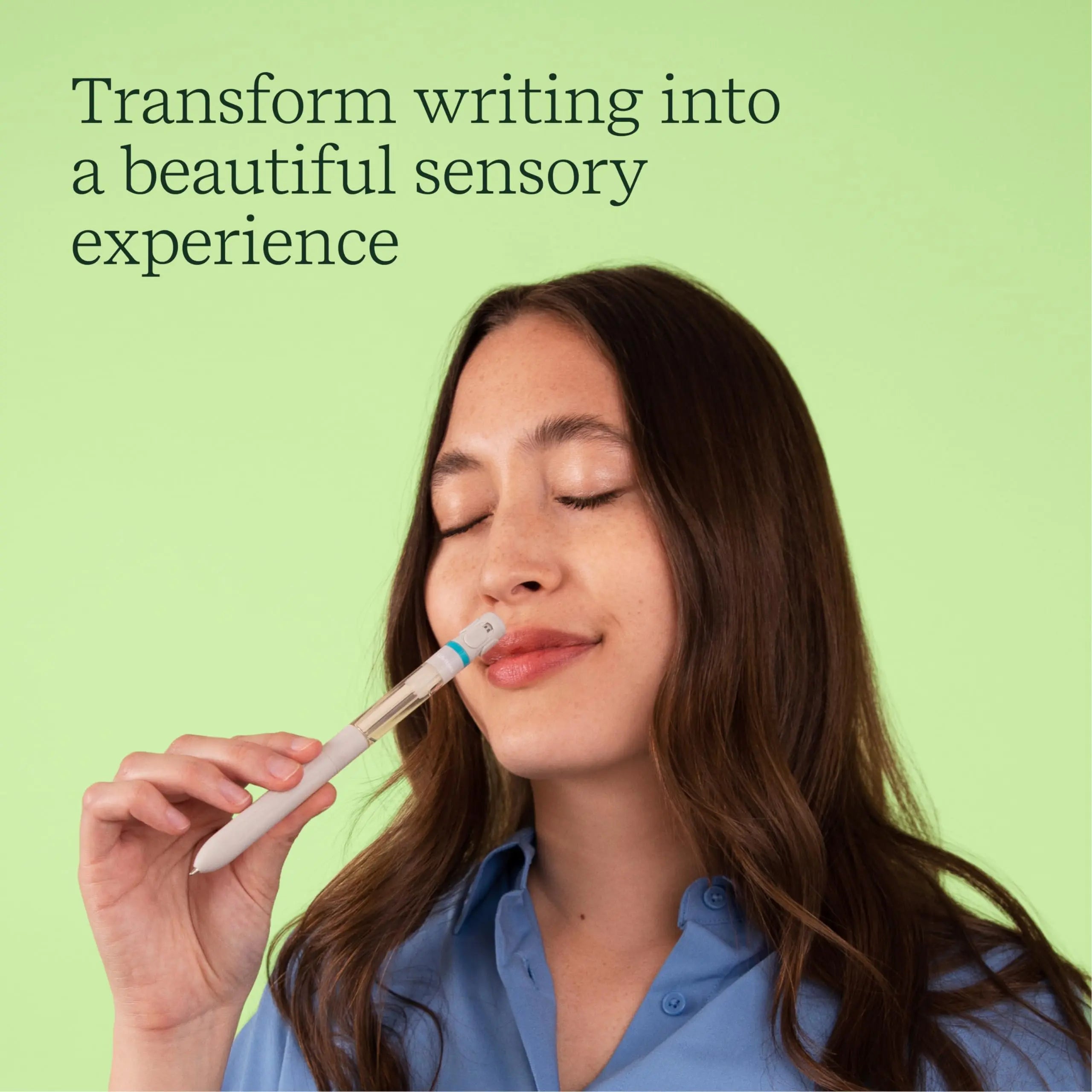 Pen Diffuser in Crisp Mountain Air Essential Oil Blends - Elegant 1.0mm Ballpoint Tip - Black Pen Lifelines Au supplements