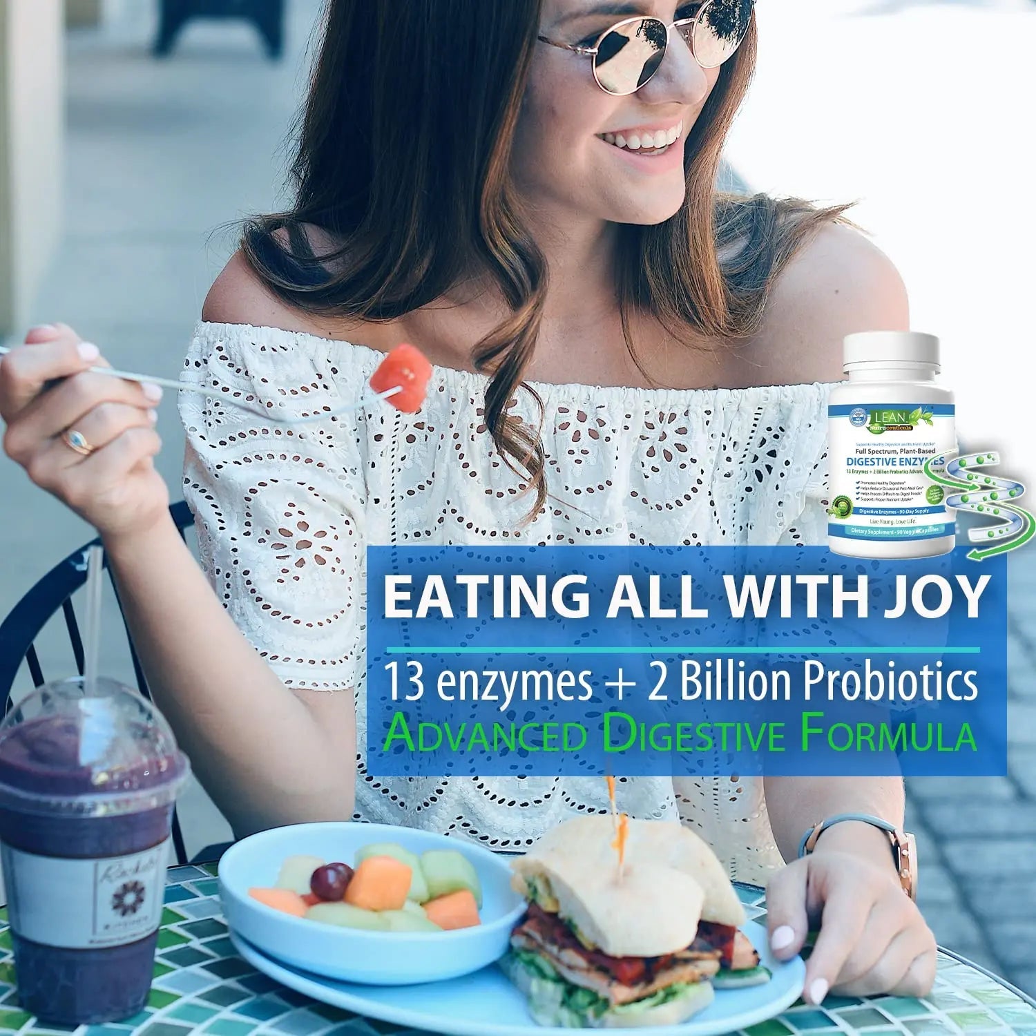 Digestive Enzymes with Probiotics, 90 Day Gut Health Supplement, 90 Cap LEAN Nutraceuticals Au supplements