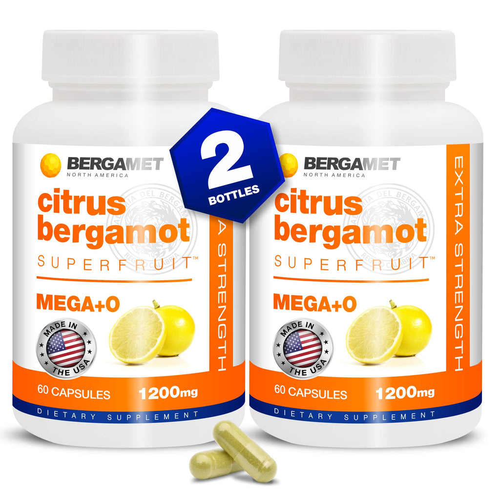 BergaMet Citrus Bergamot Supplement, 170:1 Extract, 1200mg per Serving, 80% Polyphenols, Italian Citrus Bergamot Supplement,