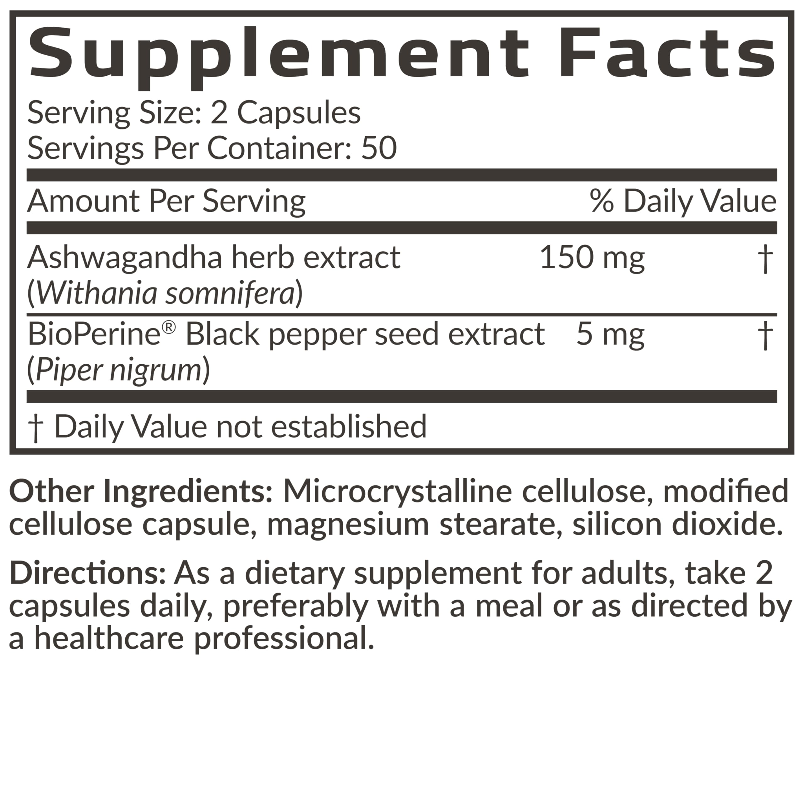 Futurebiotics Ashwagandha Extra Strength Stress & Mood Support with BioPerine - Non GMO Formula, 100 Vegetarian Capsules Futurebiotics Au supplements