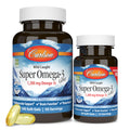 Carlson - Super Omega-3 Gems, 1200 mg Omega-3 Fatty Acids with EPA and DHA, Wild-Caught Norwegian Supplement, Sustainably Sourced Fish Oil Capsules,