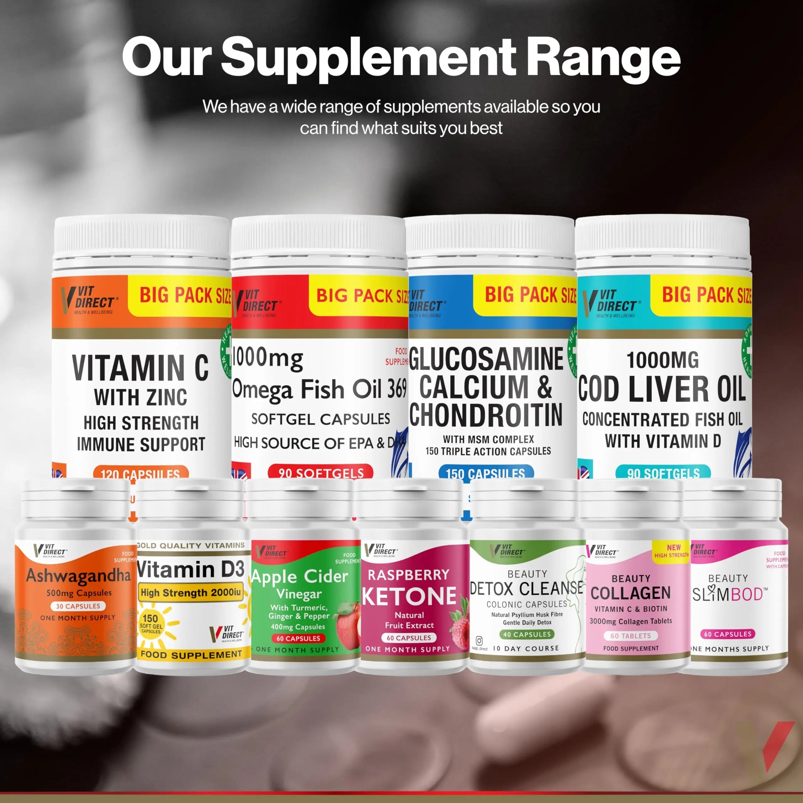 Vit Direct - Beauty Collagen Tablets (Plus Biotin) - 60 Tablets - Two Month Supply Vit Direct Au supplements