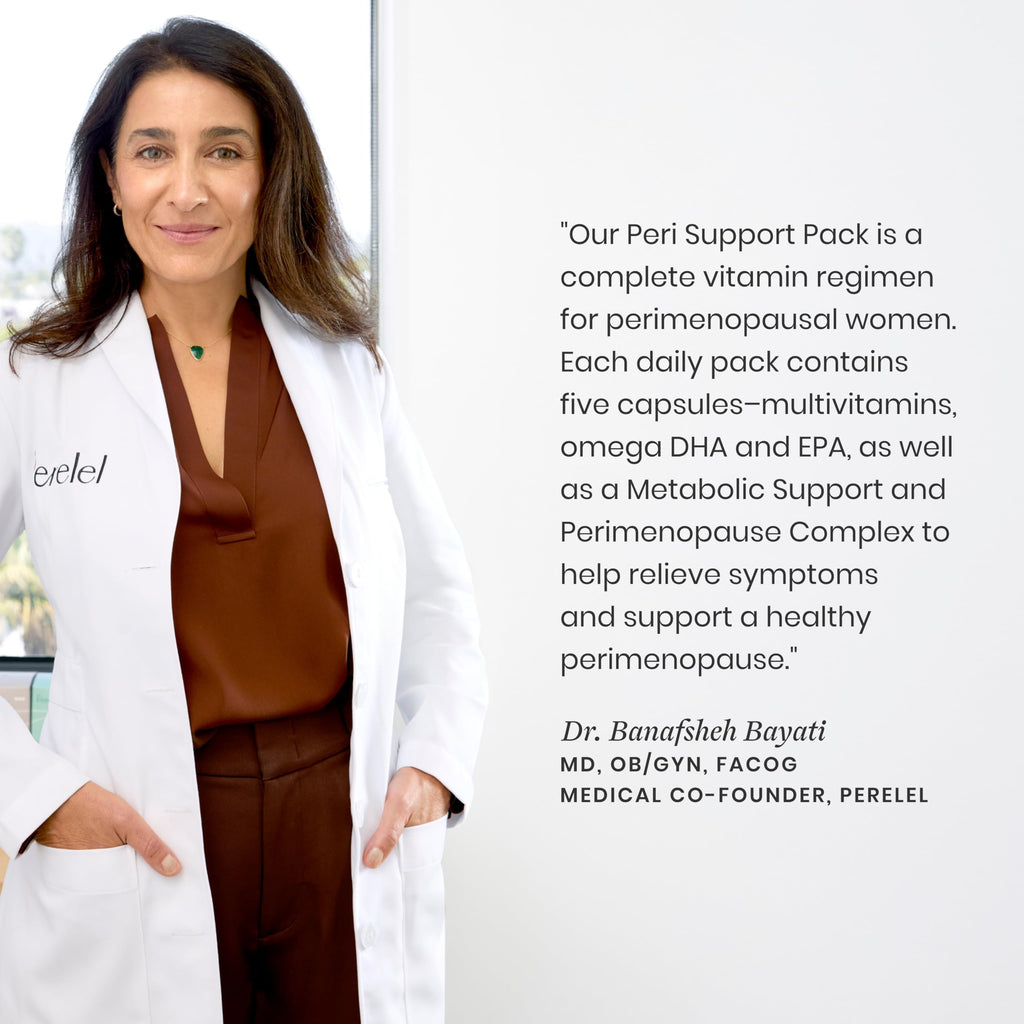 Perelel Peri Support Pack, Perimenopause Vitamins for Women, for Womens Nutrition Support & Overall Wellness, Soy & Gluten Free, Non GMO, 30 Daily Pill Packs Perelel Au supplements