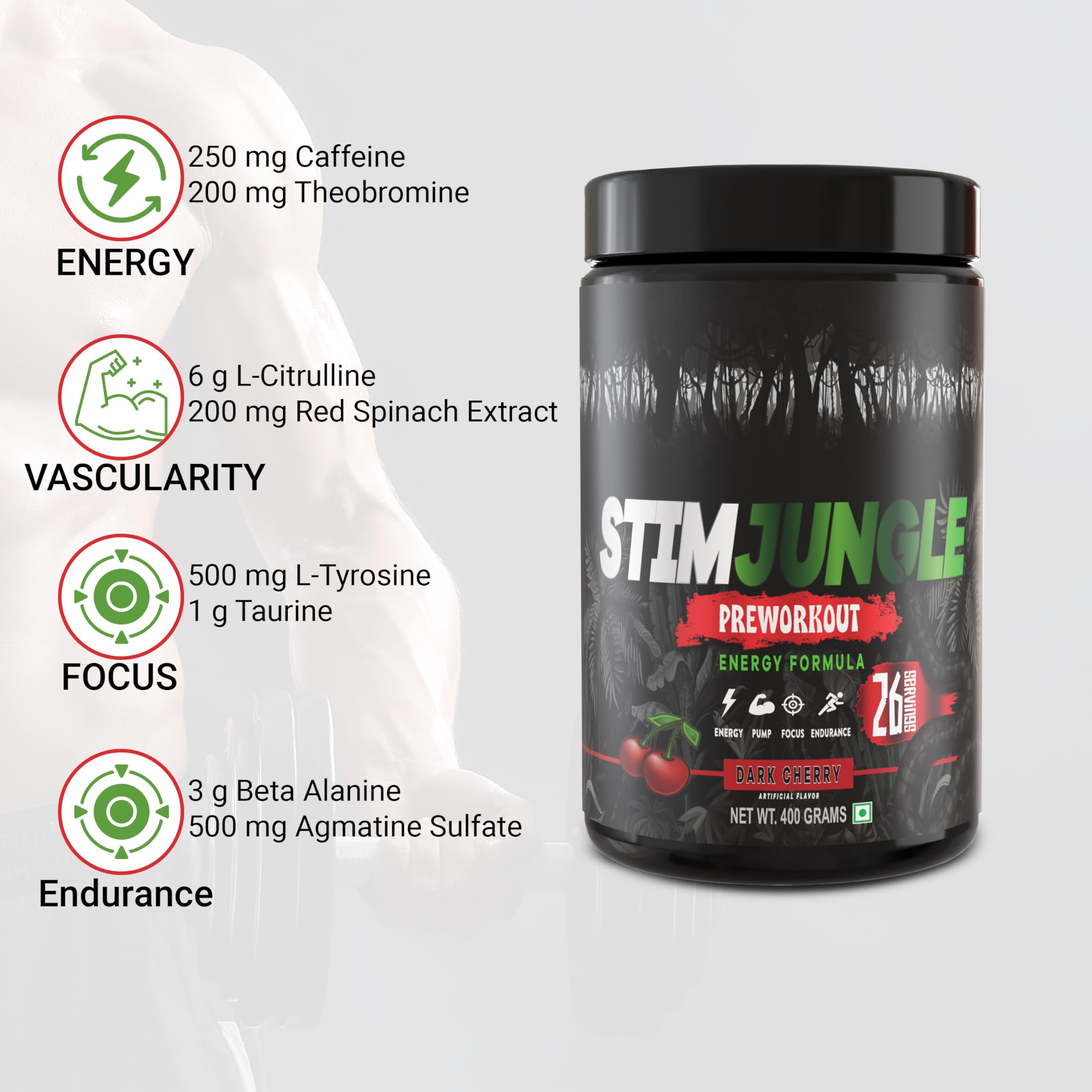 STIMJungle Essential Preworkout •Insane Energy •6G L-Citrulline •3G Beta Alanine STIMJungle Au supplements