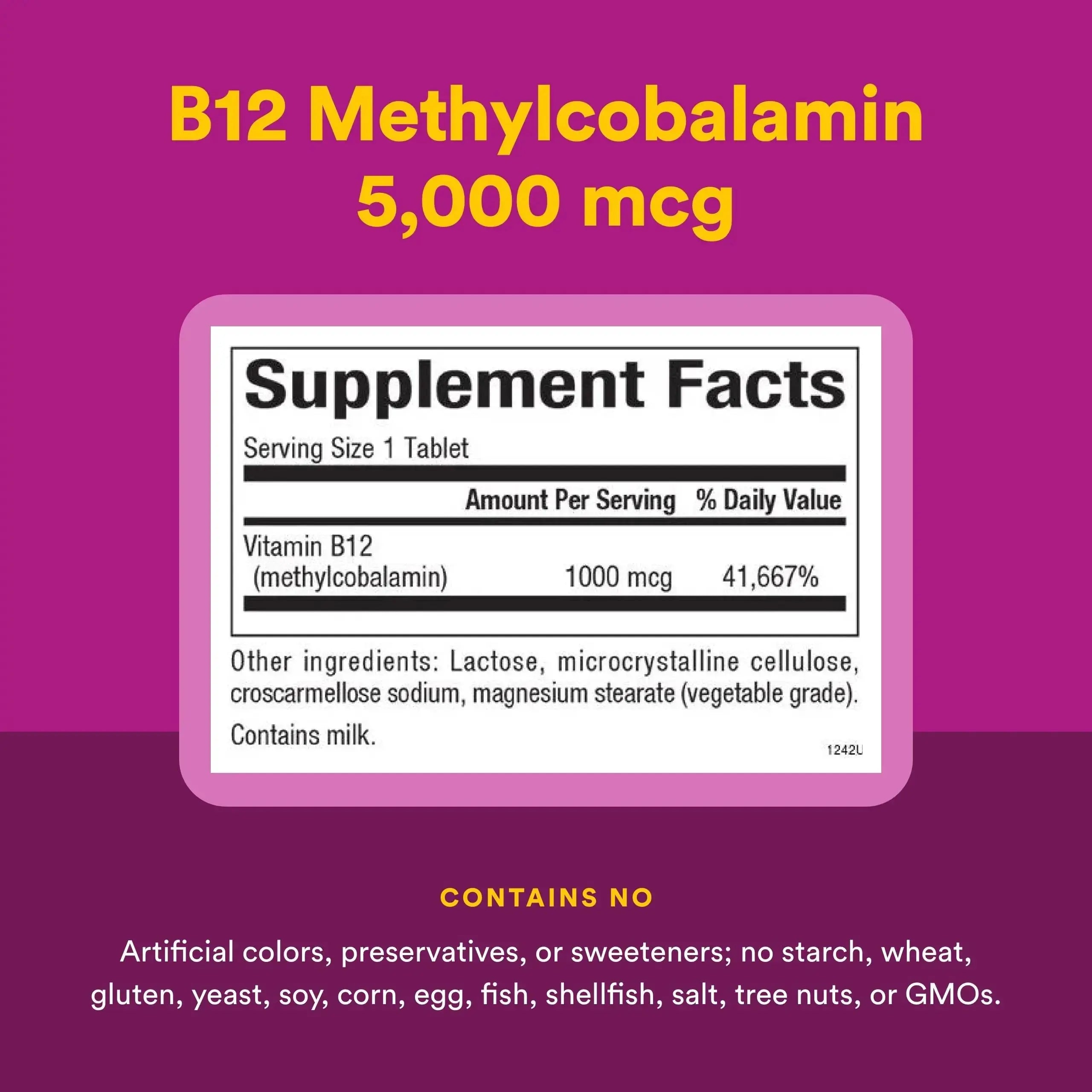 Natural Factors Methylcobalamin 1,000 mcg - Vitamin B12 Supplement in Metabolically Active Form - Supplement Supports Cll Formation Natural Factors Au supplements