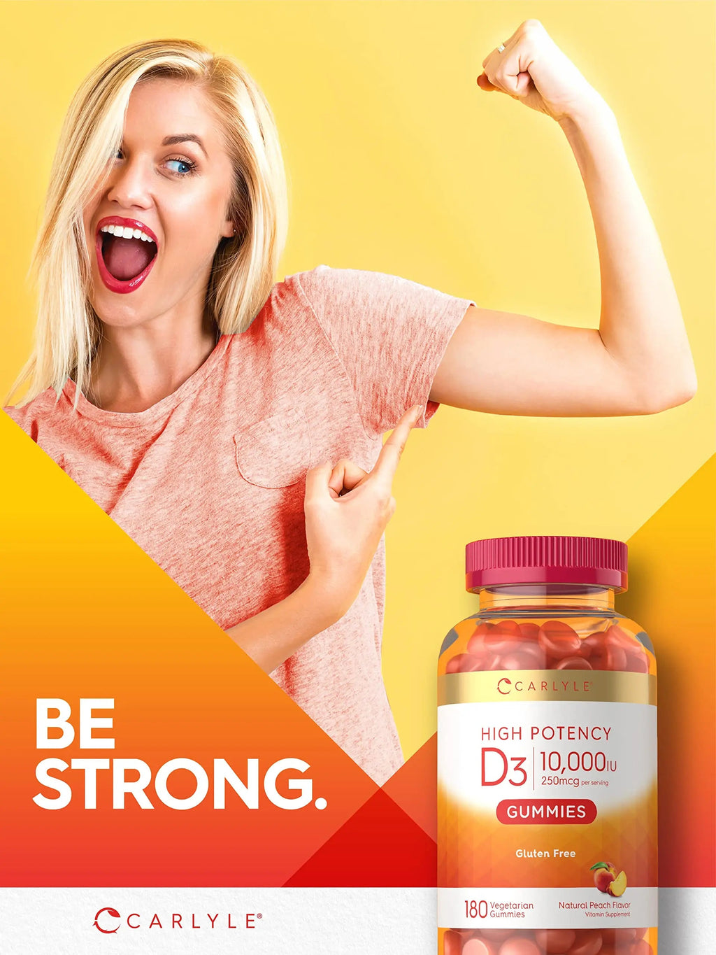 Carlyle Vitamin D3 Gummies | 10,000 iu | 180 Count | Vegetarian, Non-GMO Carlyle Au supplements