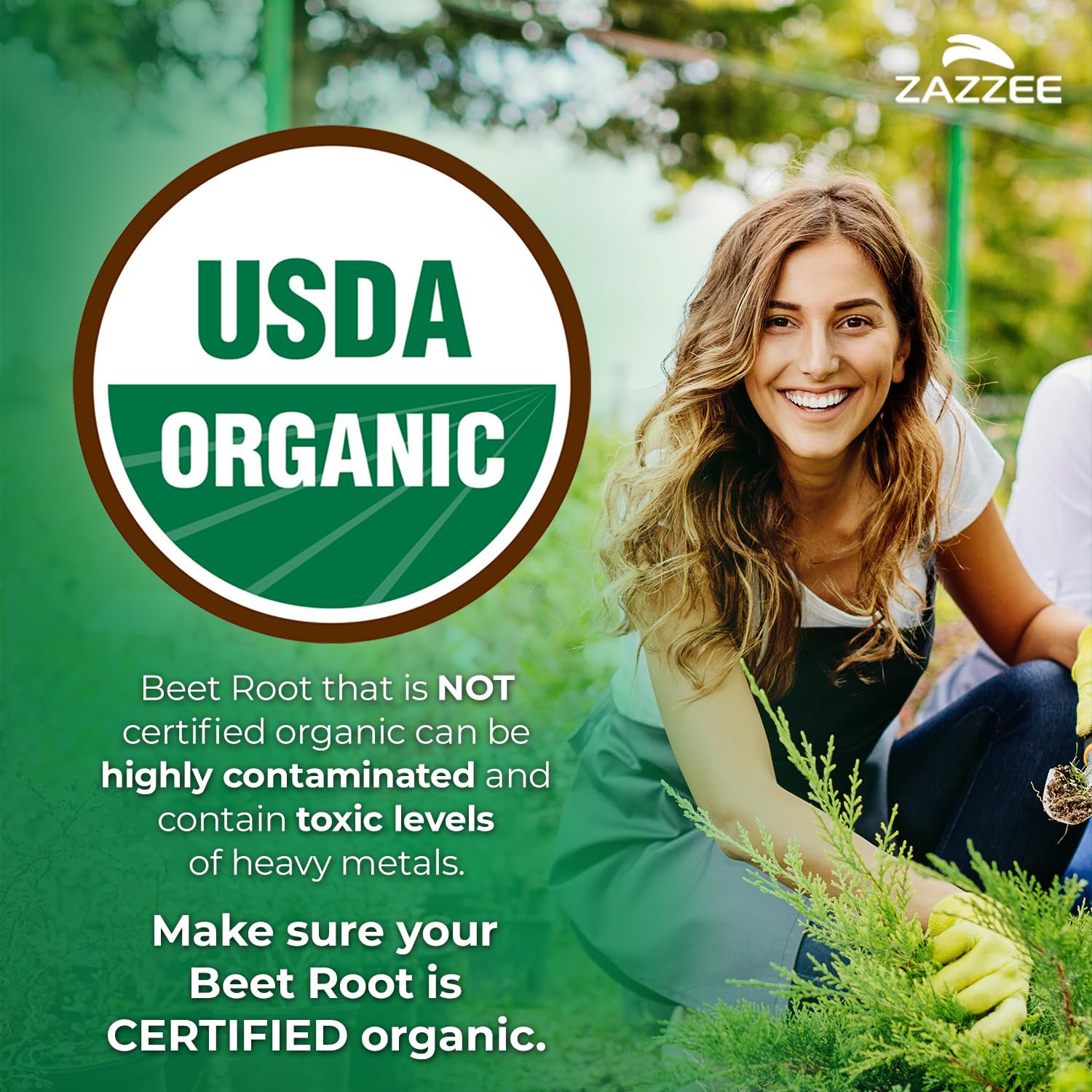 Zazzee USDA Organic Beet Root 20:1 Extract, 120 Vegan Quick Release Capsules, 4 Month Supply, Nitric Oxide Support, Black Pepper Extract for Enhanced Absorption