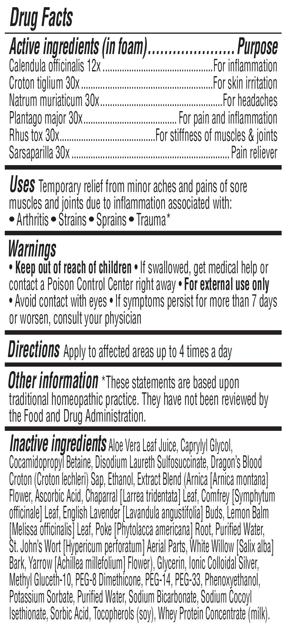 MagniLife Pain & Inflammation Relief Foam, 4 oz, Non-Greasy Arthritis Pain Reliever for Muscle, Joint, Knee, Hip, Back, Foot, Helps Ease Stiffness, Soreness, Swelling & Everyday Discomfort MagniLife Au supplements