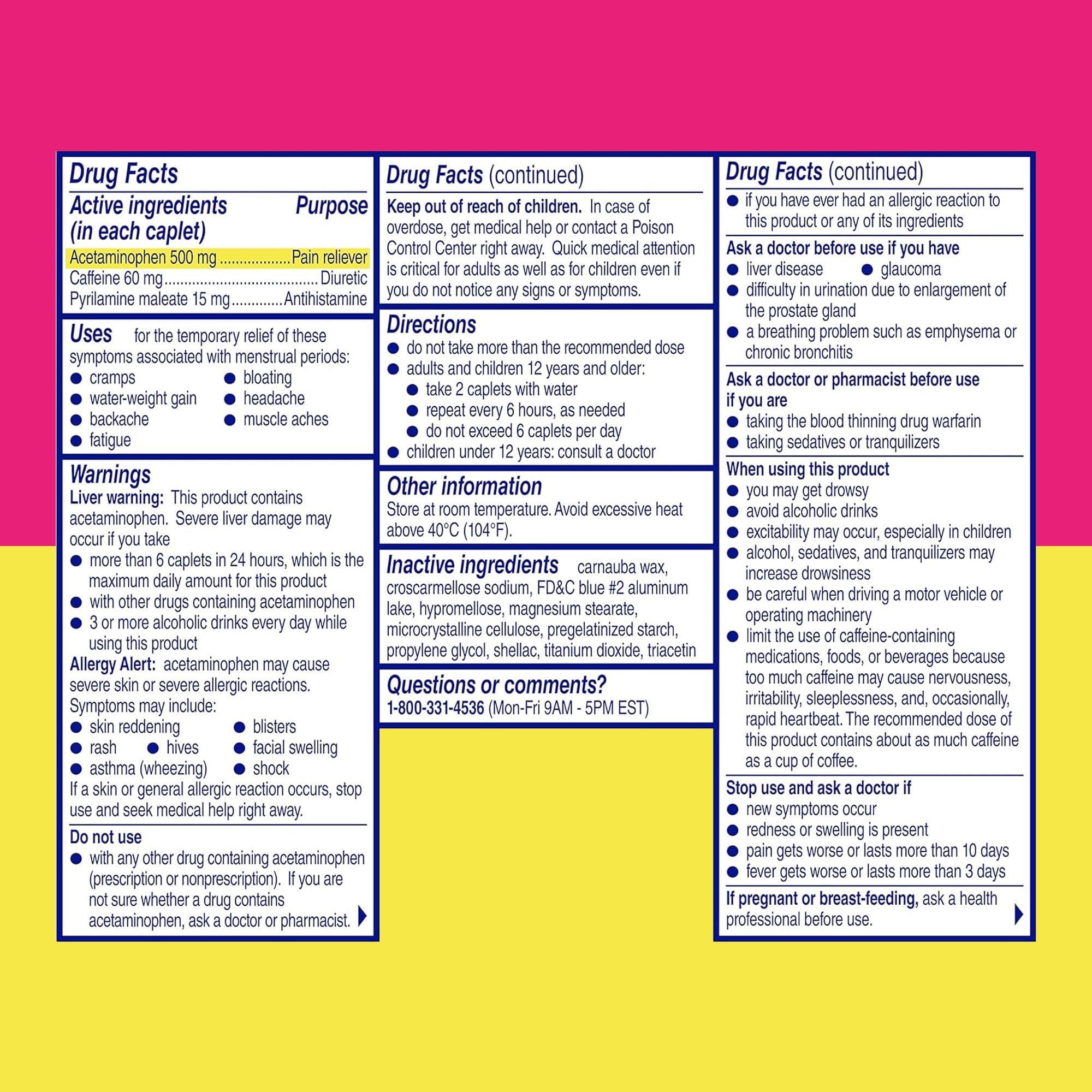 Midol Complete Menstrual Pain Relief Caplets, 40 Count - Provides Cramp, Headache, and Bloating Relief Midol Au supplements