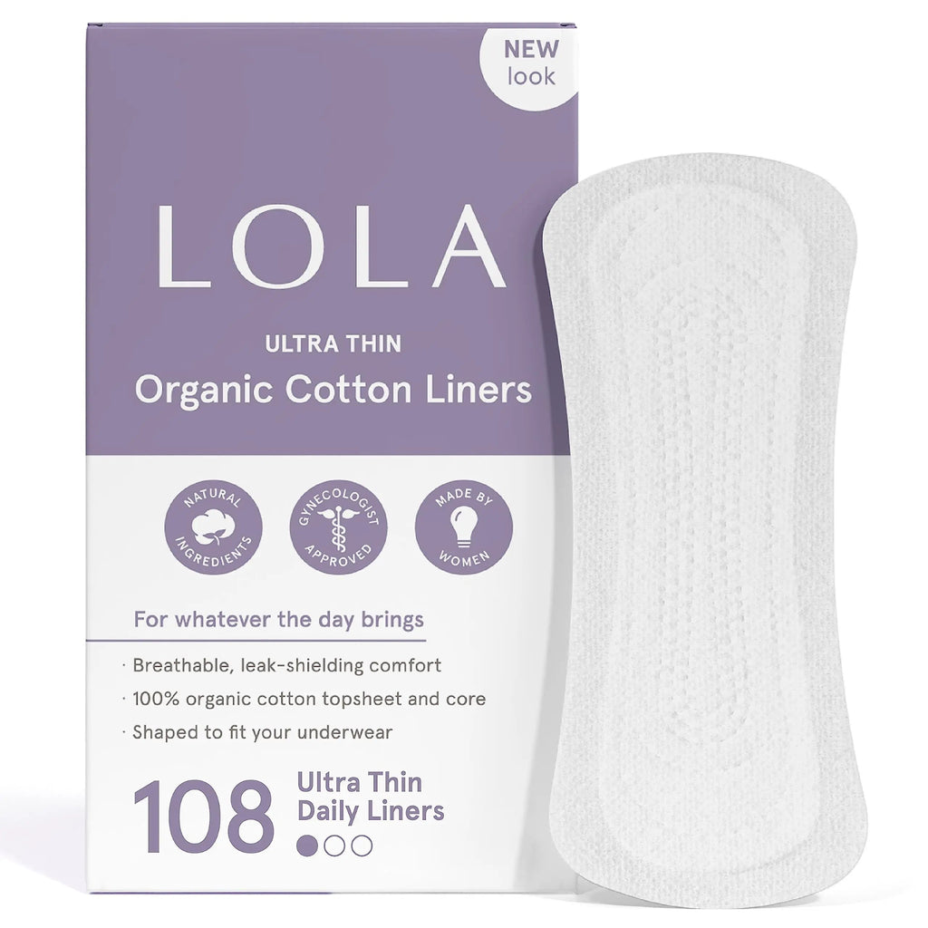 LOLA Ultra Thin Liners, 108 Count - Cotton Panty Liners for Women, Hypoallergenic Pads for Women LOLA Au supplements
