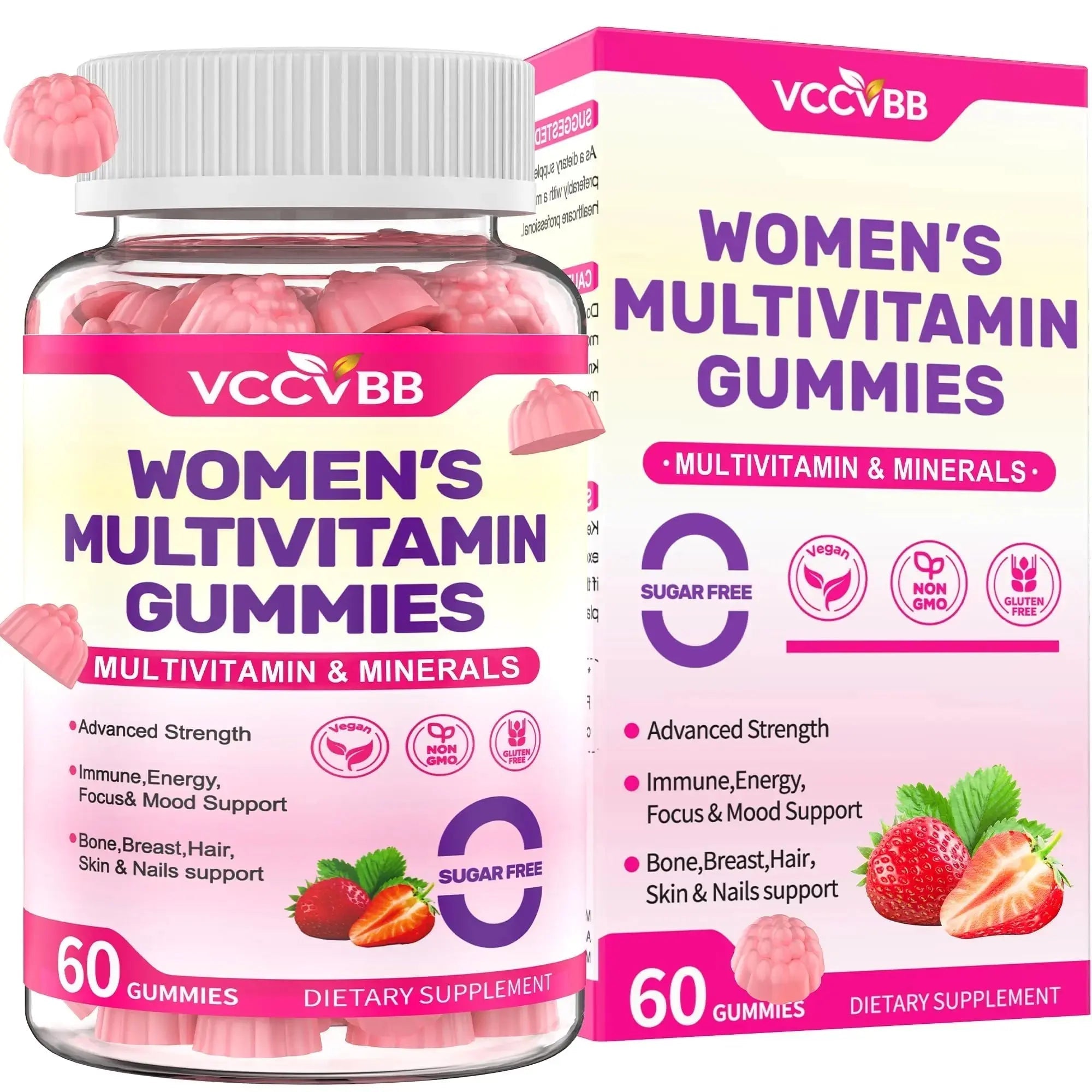 VCCVBB All-in-One Women's Multivitamin Gummies with Complete Vitamin & Mineral Complex, Herbal Blends for Energy, Overall Health VCCVBB Au supplements