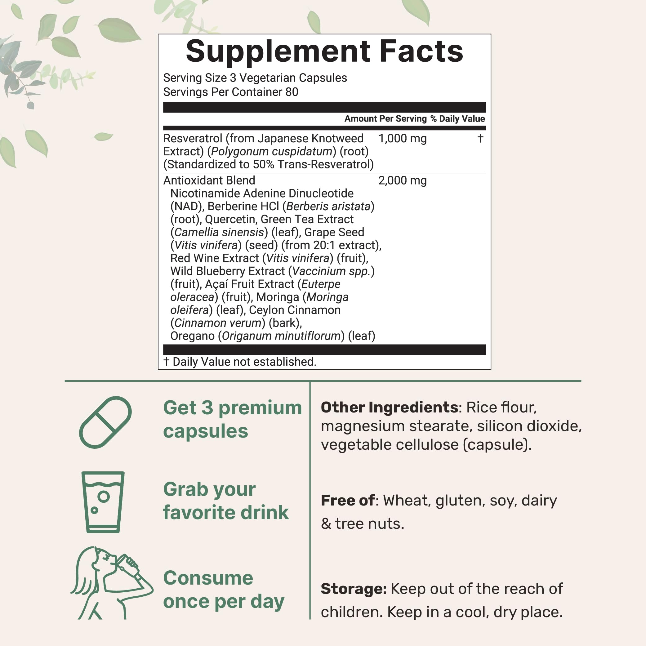 Micro Ingredients Resveratrol NAD Complex 3,000mg for Women & Men, 240 Veggie Capsules | NMN Supplement Alternative | 11-in-1 Blend with NAD+, Quercetin, Moringa, Berberine, Grape Seed, & Oregano Micro Ingredients Au supplements