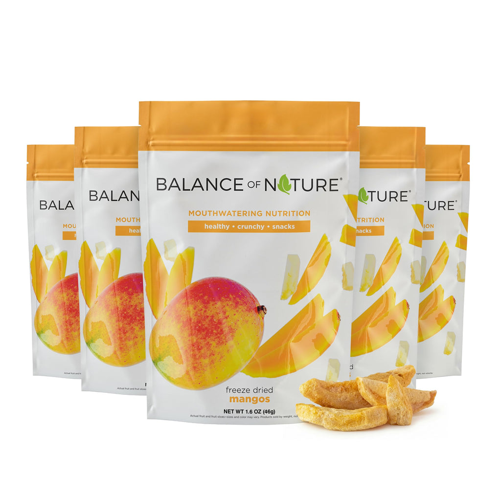 Balance of Nature Freeze-Dried Mangos (5 Pack) – 100% Real Fruit, Crunchy Mango Slices, Healthy Snack, Mouthwatering Nutrition, Gluten-Free, Vegan, No Sugar Added, Five 1.6 oz Bags Balance of Nature Au supplements