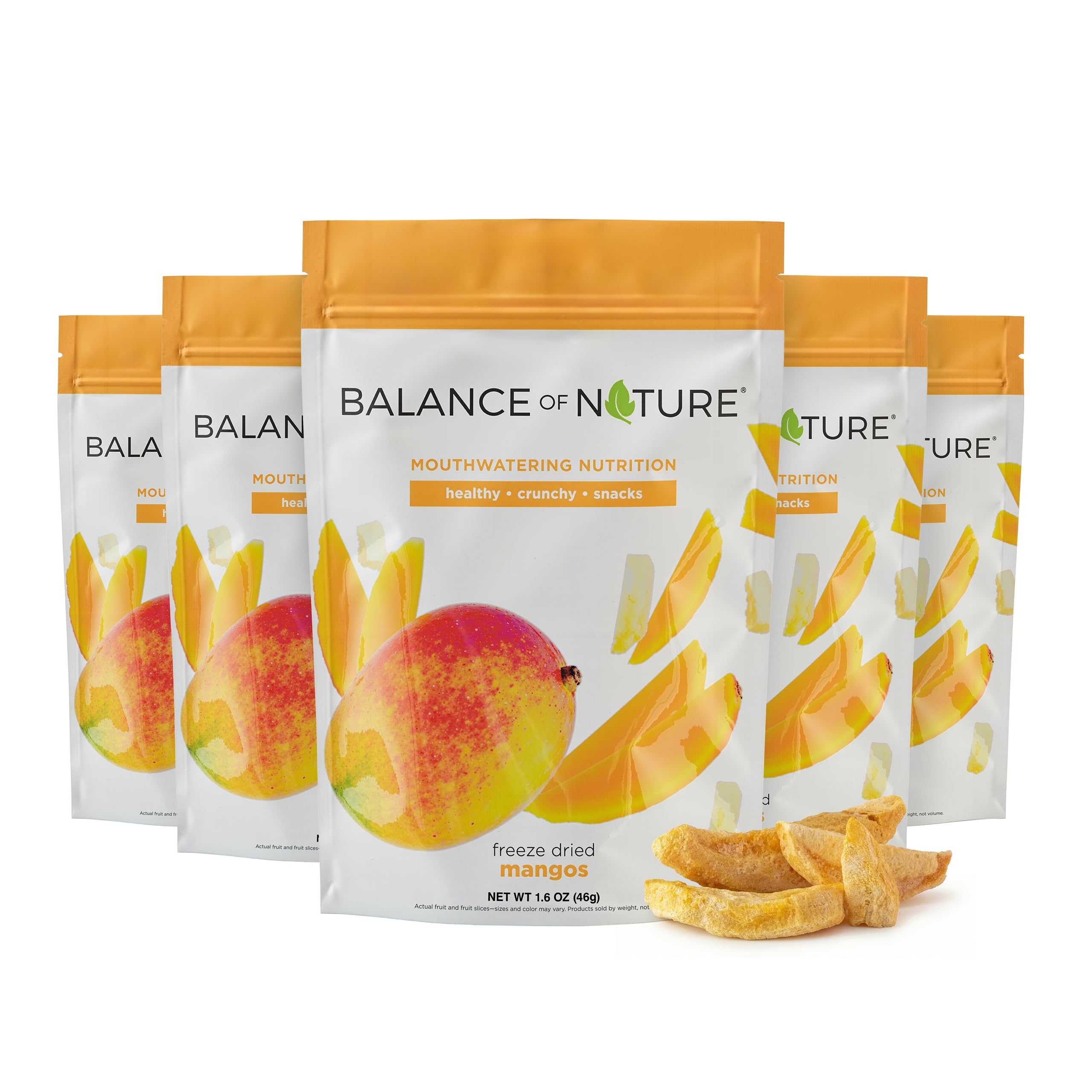 Balance of Nature Freeze-Dried Mangos (5 Pack) – 100% Real Fruit, Crunchy Mango Slices, Healthy Snack, Mouthwatering Nutrition, Gluten-Free, Vegan, No Sugar Added, Five 1.6 oz Bags Balance of Nature Au supplements