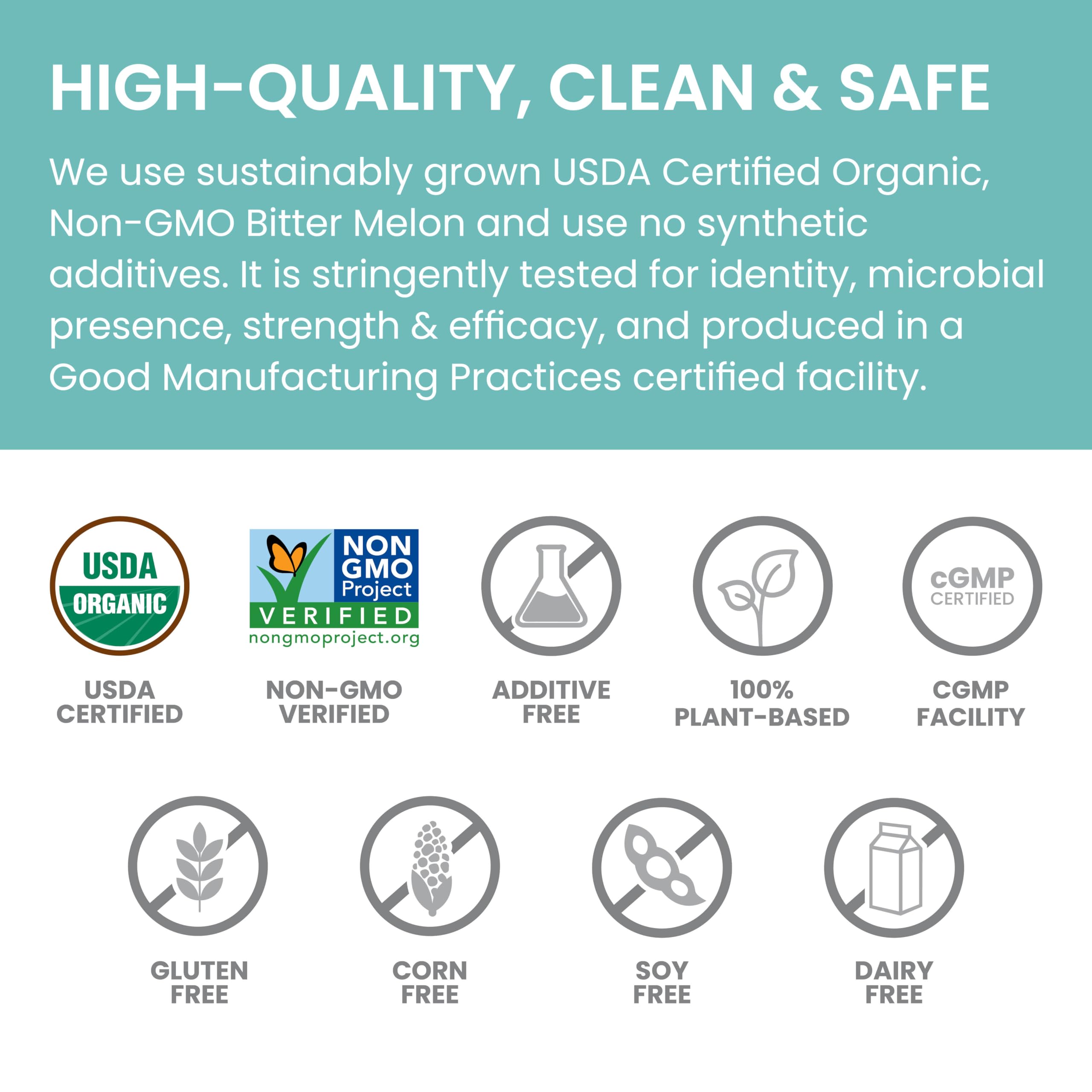 Himalaya Organic Bitter Melon - Herbal Glucose Metabolism Support - USDA Organic, Non-GMO, Vegan, Gluten Free