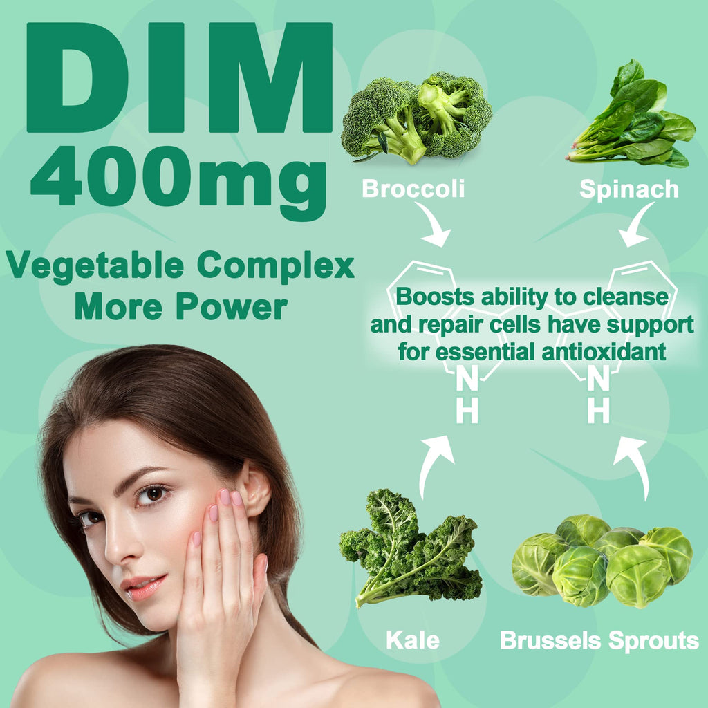 DIM Supplement Women 400mg, Estrogen Supplement for Women, Sugar Free DIM Gummies for Men & Women w/ Biotin, Flaxseed Oil, Burdock, Calendula, BioPerine for Hormone Balance, Menopause & Prostate 60Cts EnvyDeal Au supplements