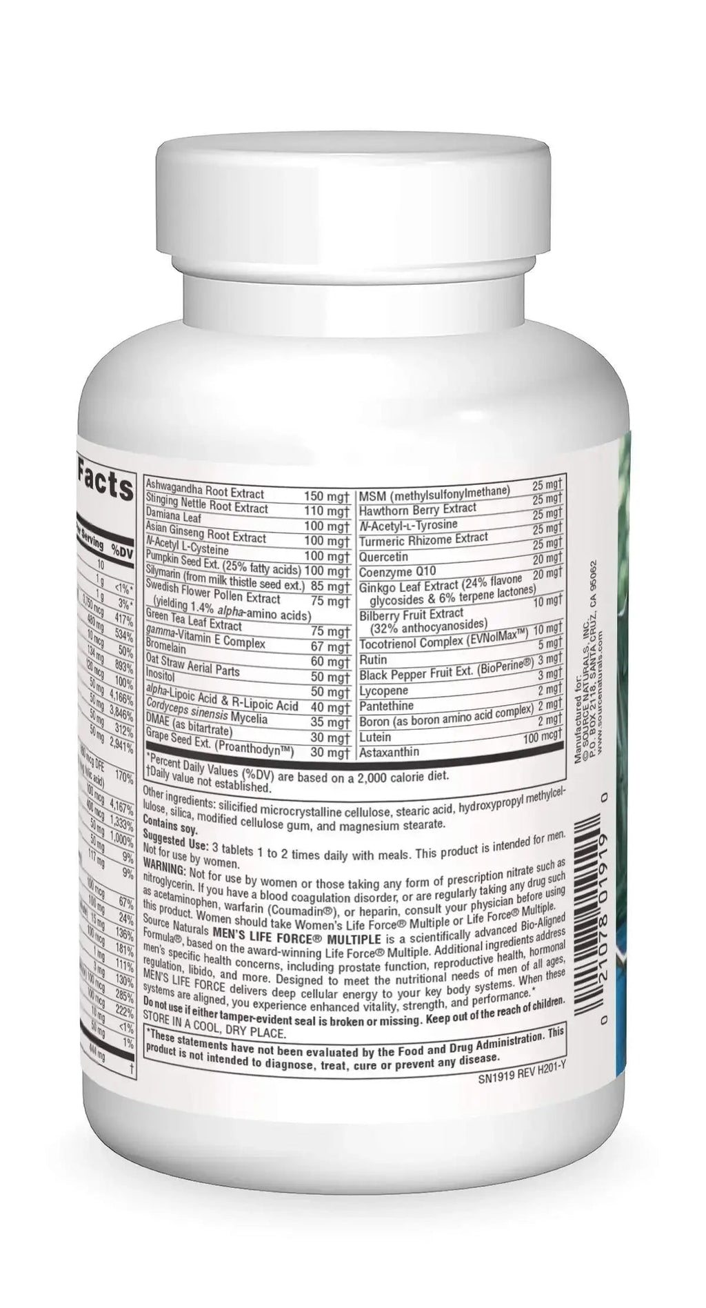 Source Naturals Men's Life Force Multiple Daily Multivitamin & Immune Health Supplement - 13 Essential Vitamins, Nutrients & Minerals - 180 Tablets Source Naturals Au supplements