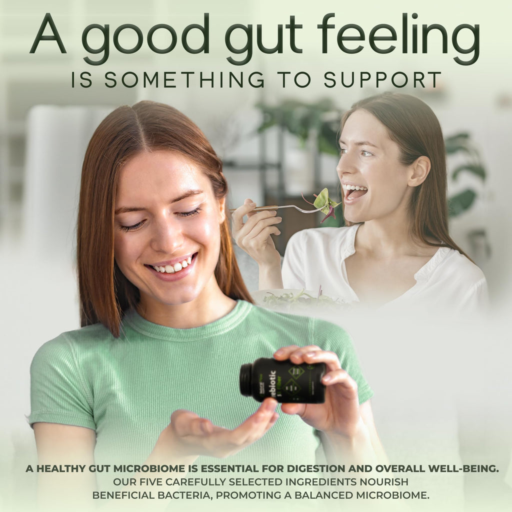 Prebiotic Fiber Supplement 5-in-1 Capsules - Natural Flow 5X Fiber XOS, GOS, FOS, Acacia and Agave Inulin, Daily Soluble Fiber Formula for Gut Support