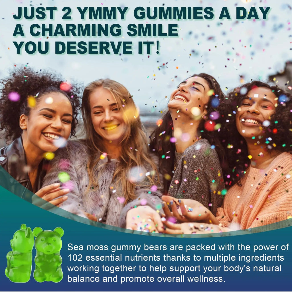 Sugar-Free Sea Moss Iodine Gummies 5000mg, Extra Strength Irish Moss Gel Supplement EnvyCure Au supplements