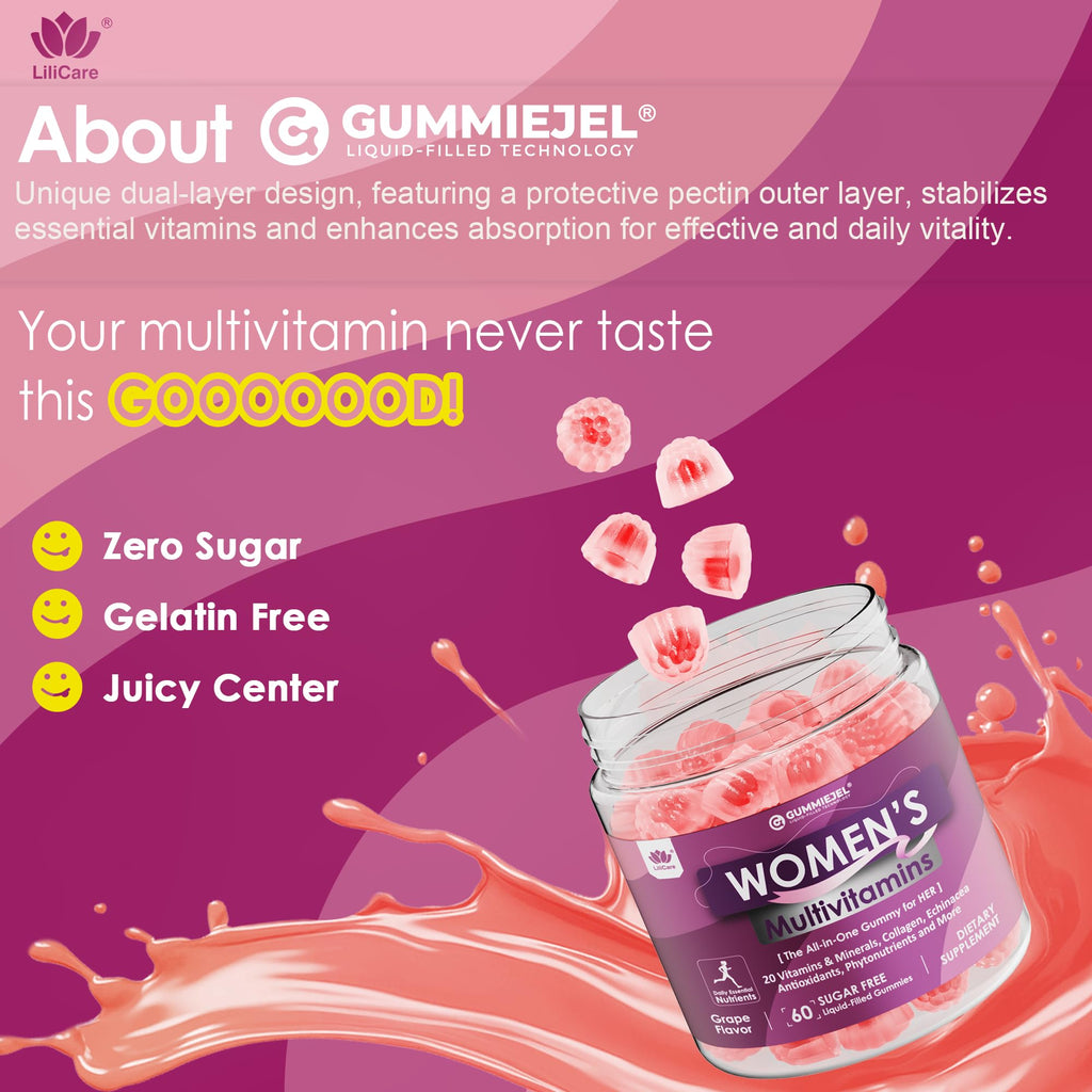 Womens Multivitamin Gummy, Methylated Multivitamin for Women, Biotin, Methylfolate, Iron, Collagen, Vitamins A C D, B Complex, Antioxidants for Women's Daily Support,