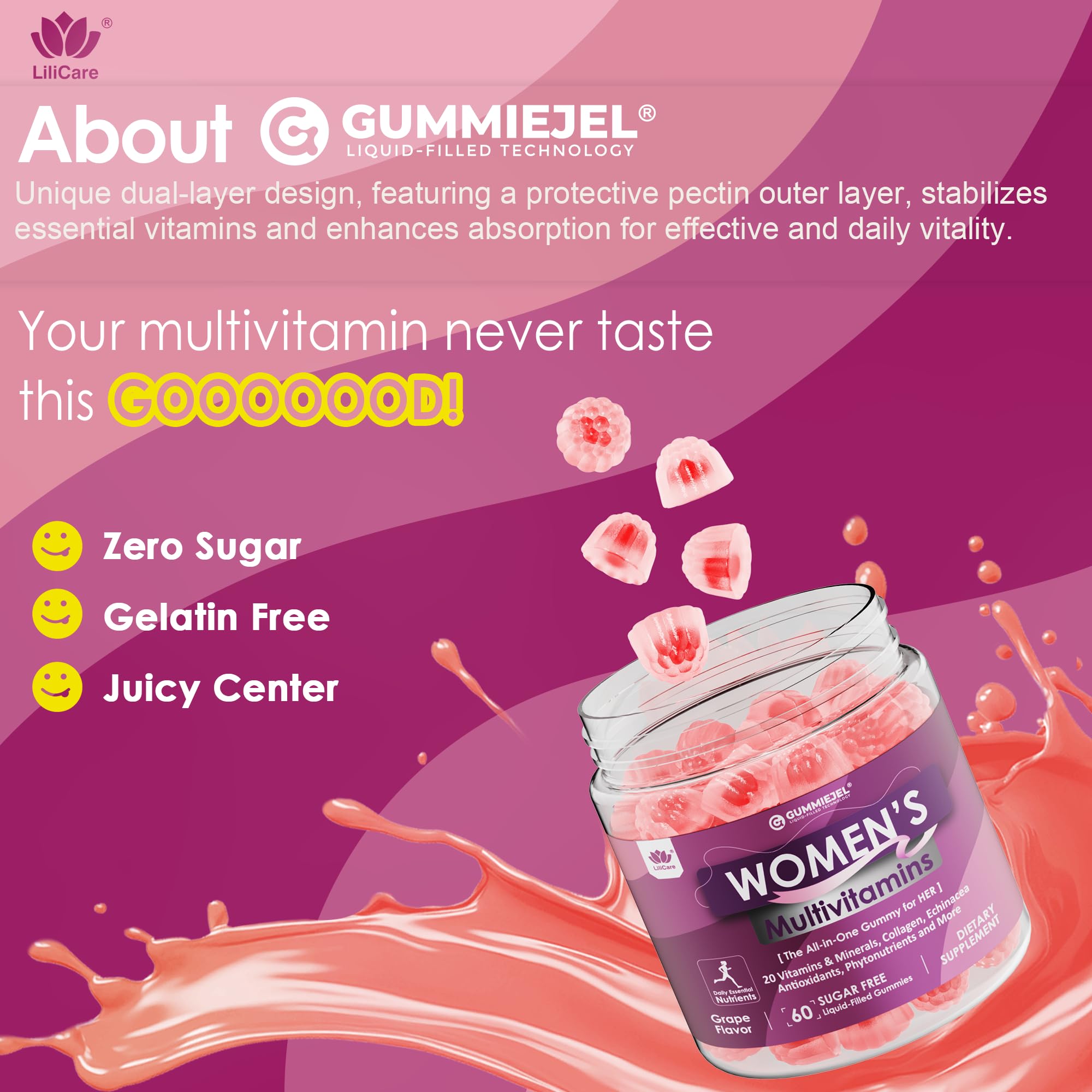 Womens Multivitamin Gummy, Methylated Multivitamin for Women, Biotin, Methylfolate, Iron, Collagen, Vitamins A C D, B Complex, Antioxidants for Women's Daily Support,
