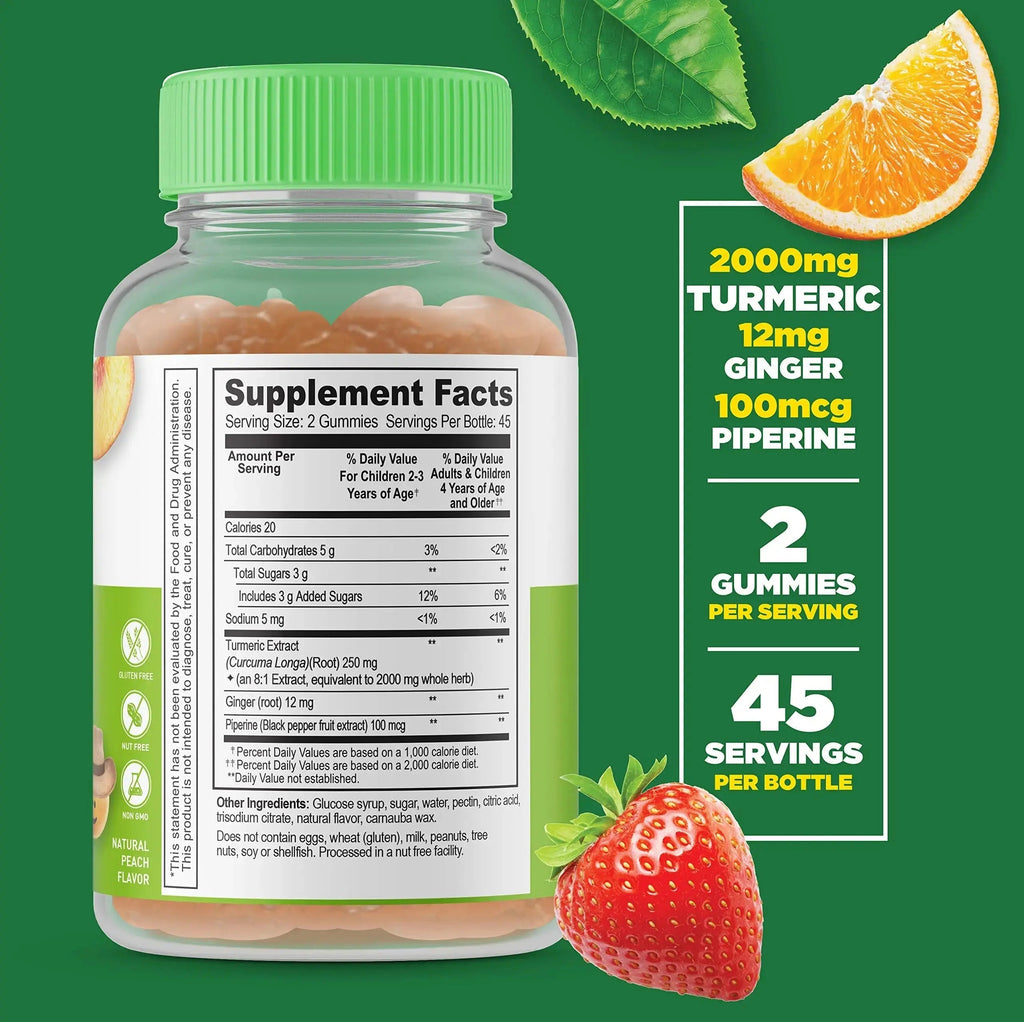Lifeable Turmeric Curcumin Kids + Multivitamin Kids, Gummies Bundle - Great Tasting, Vitamin Supplement Lifeable Au supplements