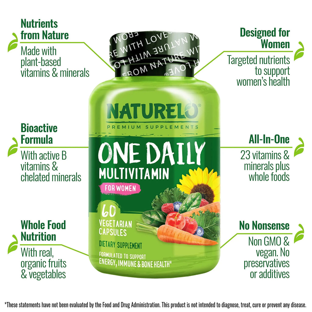 NATURELO One Daily Multivitamin for Women - Energy Support - Whole Food Supplement NATURELO Au supplements