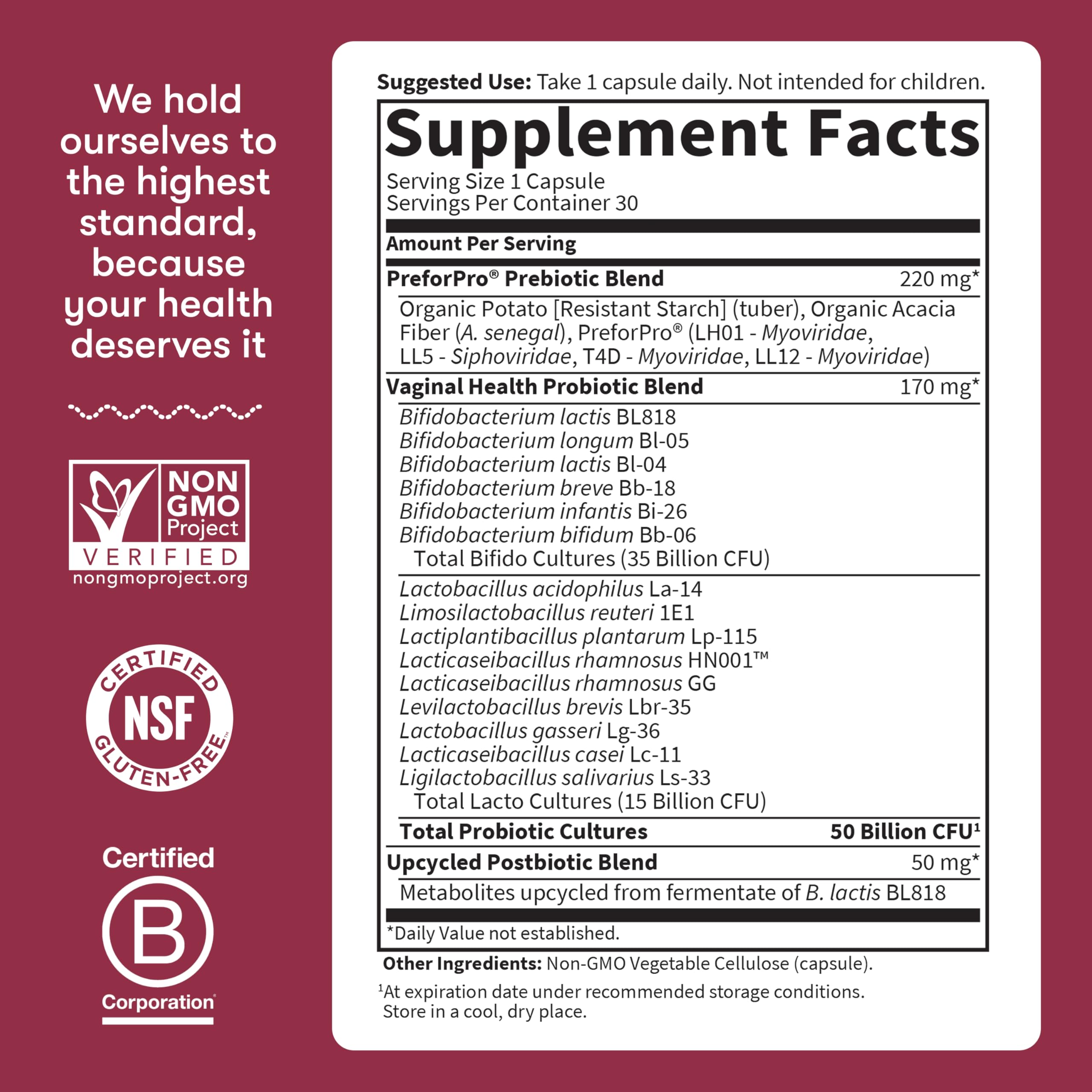 Garden of Life Dr Formulated Once Daily 3-in-1 Complete Prebiotics, Postbiotics & Probiotics for Women, PRE + PRO + POSTBIOTIC Supplement for Women’s Digestive, Immune & Vaginal Health, 30 Day Supply Garden of Life Au supplements