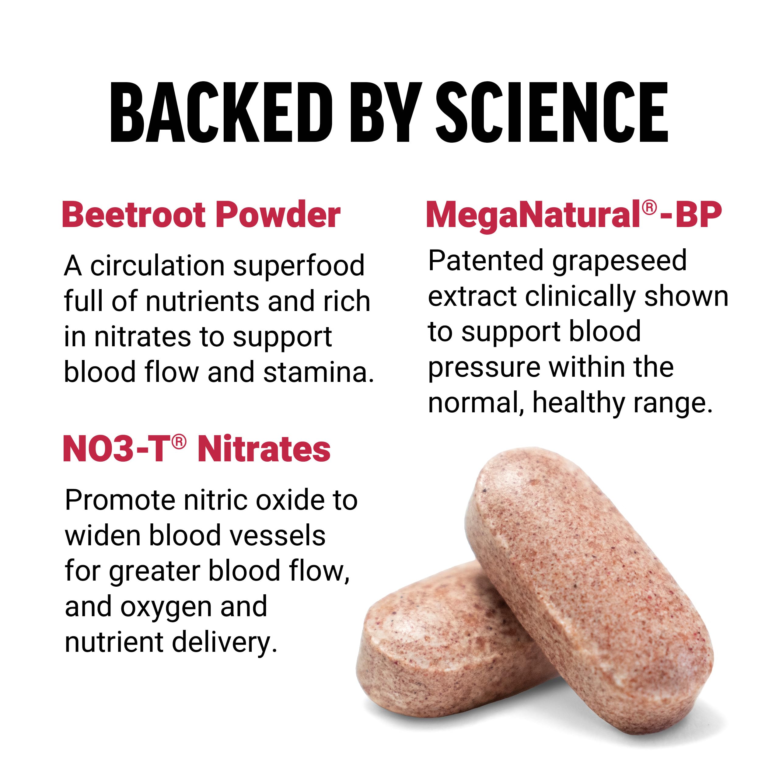 Force Factor Total Beets Blood Pressure Support with Grape Seed Extract and Non GMO Beet Root Powder for Heart Health