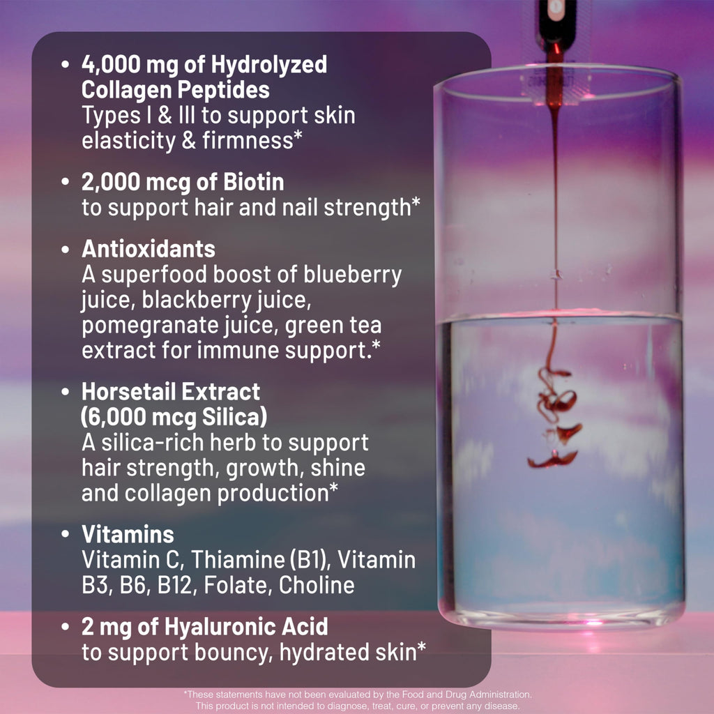 NatureWise Hydrolyzed Liquid Collagen for Women & Men 4000mg - High Absorption, Type 1 & 3 Peptides with Biotin + Vitamin C + Vitamin B Complex & Hyaluronic Acid