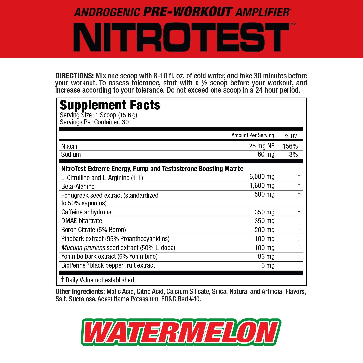 MuscleMeds Nitrotest Pre-Workout Supplement Drink, Boost Nitric Oxide, Testosterone MuscleMeds Au supplements