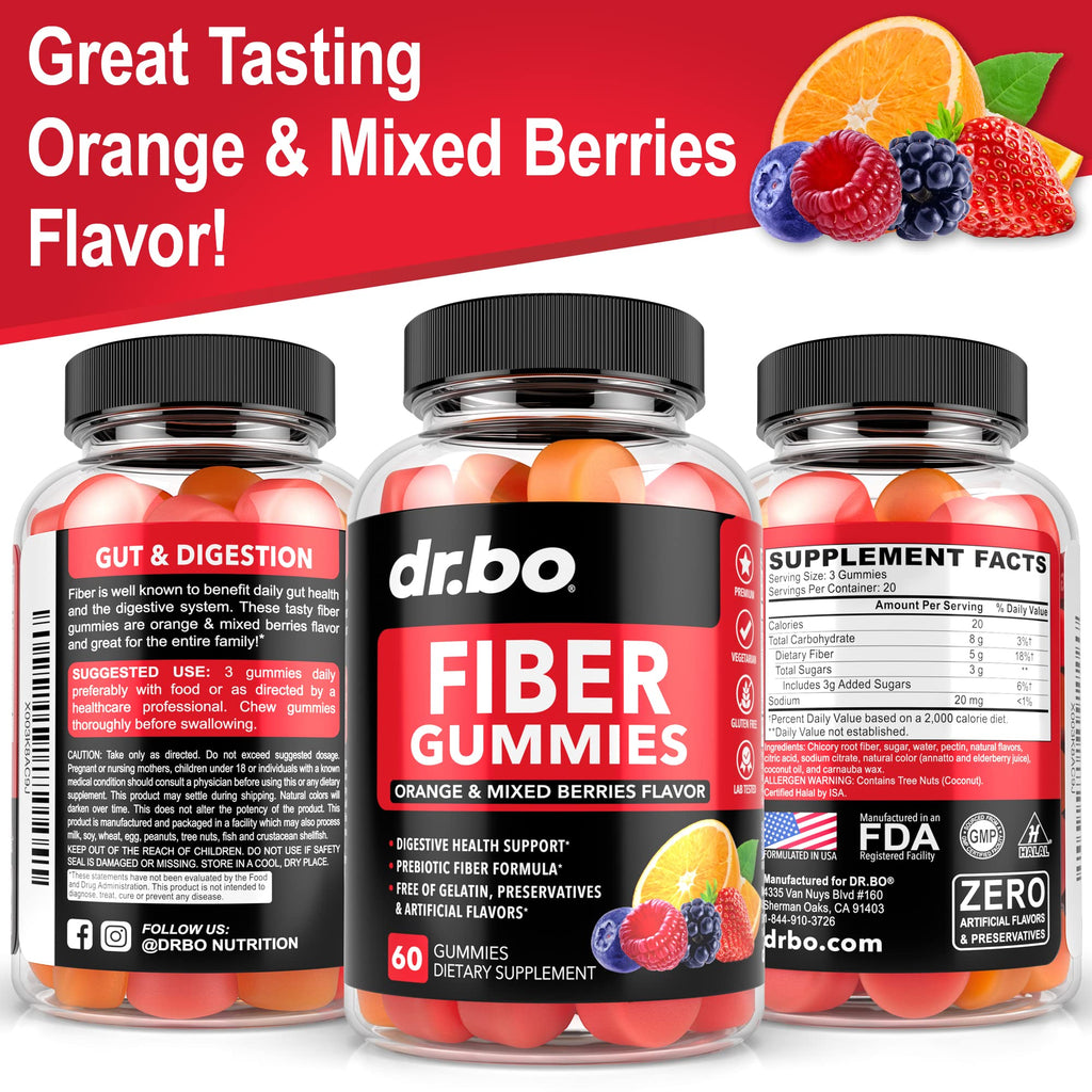 Fiber Gummies for Adults & Kids - Tasty Gummy Prebiotic Fiber Supplement, Max Digestive